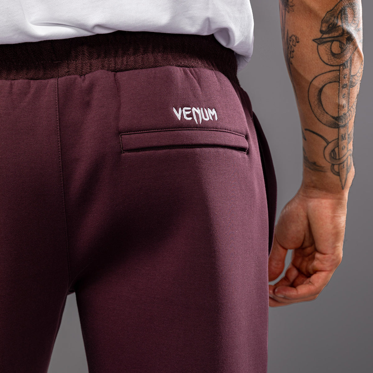 Venum Attack Fleece & Weave Joggers - Burgundy