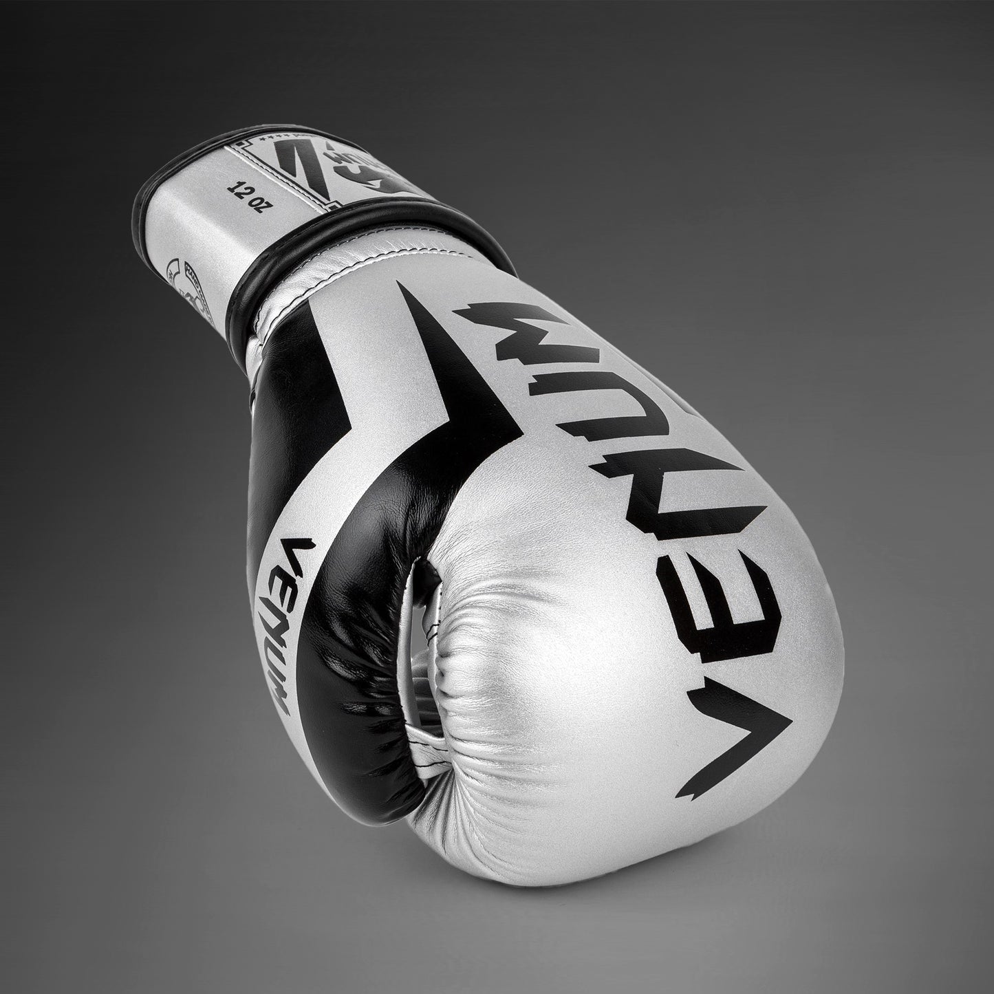 Venum Elite Boxing Gloves - Silver/Black