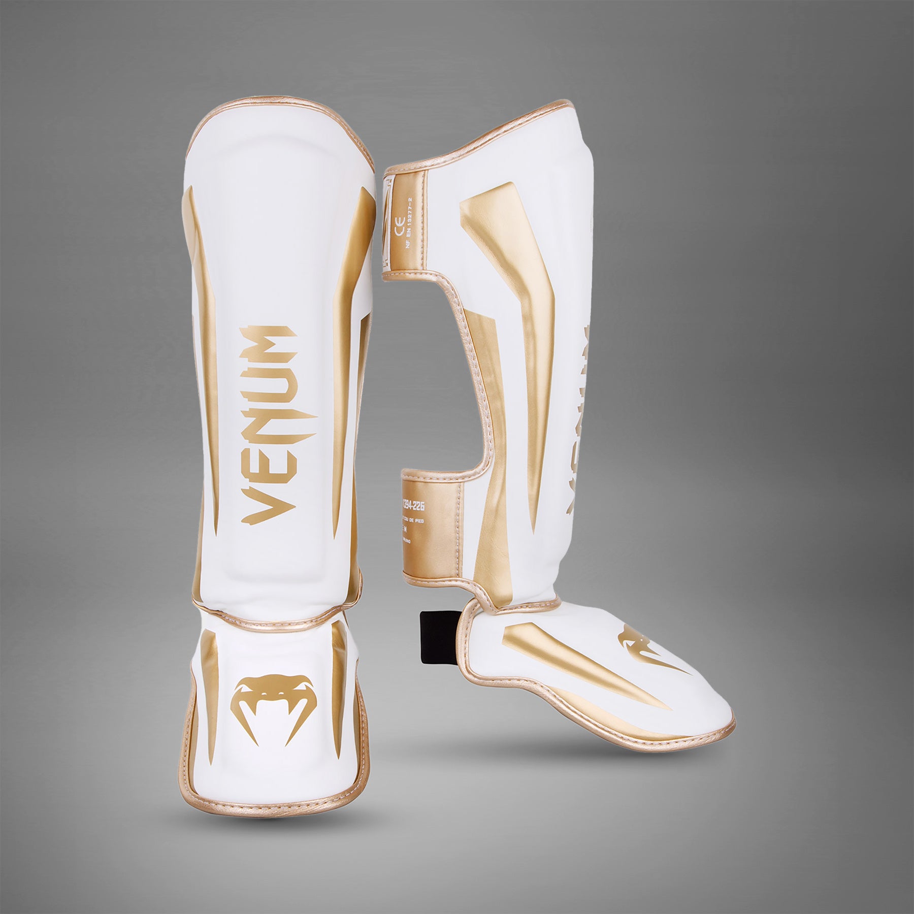 Venum Elite シンガード - ホワイト Venum Elite Lightweight Standup Protective MMA Shin Guards - XL