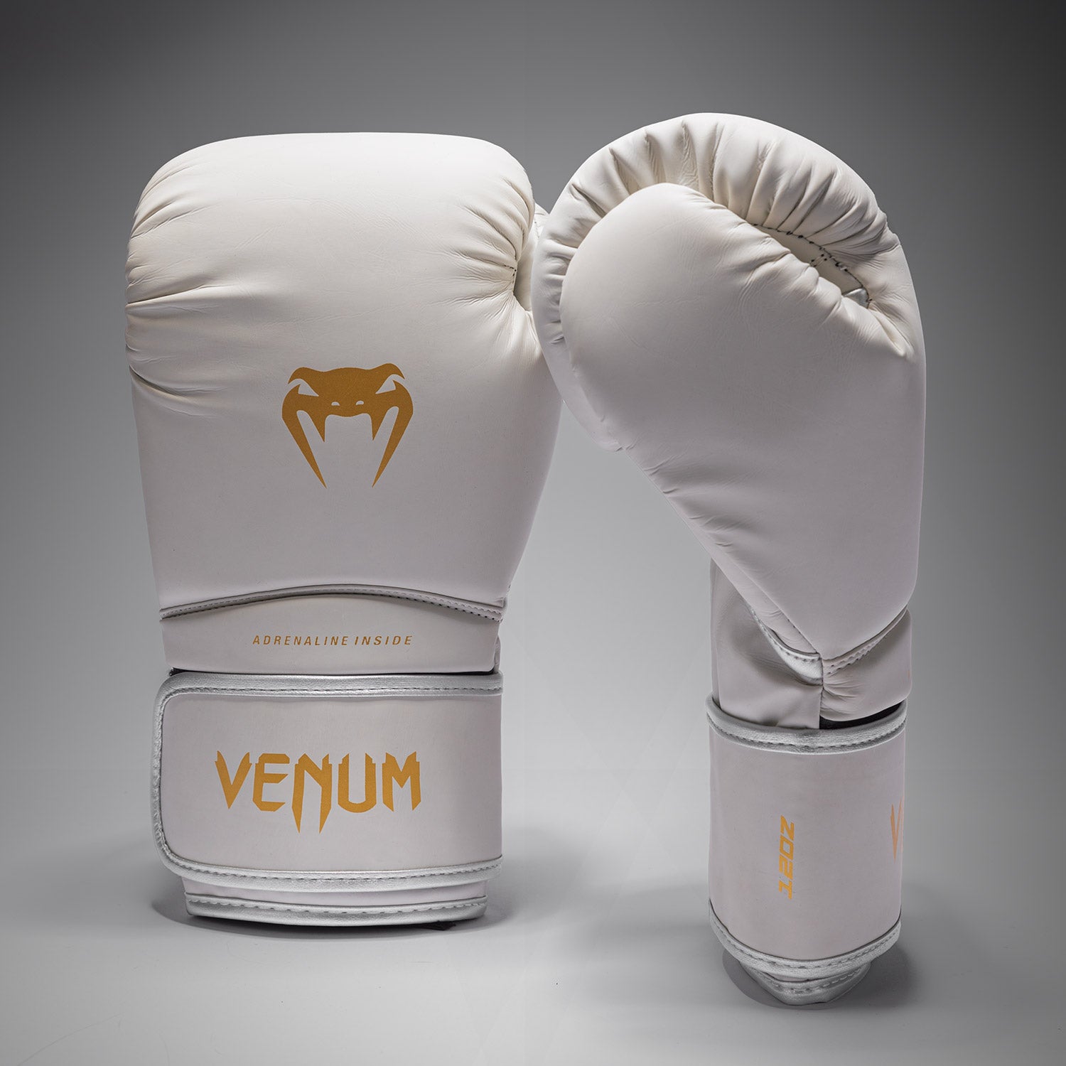 Venum ボクシンググローブ 10 oz ホワイト/ゴールド Venum Elite Evo Boxing Gloves - White/Gold - Venum