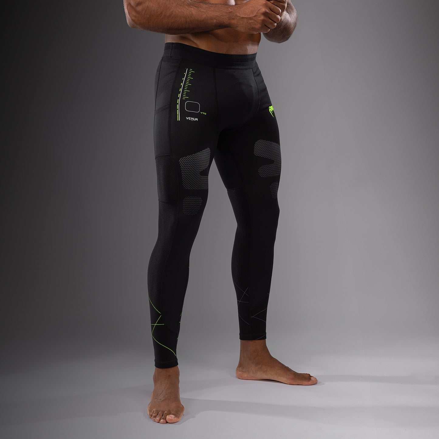 Venum Training Camp 4.0 Spats - Black/Neon Green