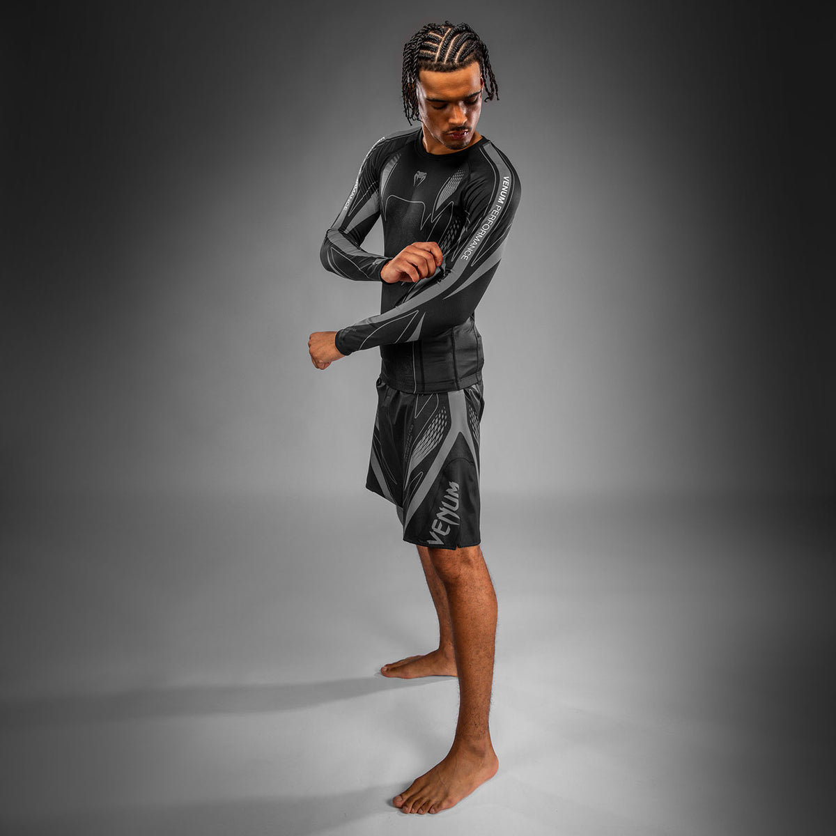 Venum Amazonia Reborn Long Sleeve Rashguard - Black/Grey