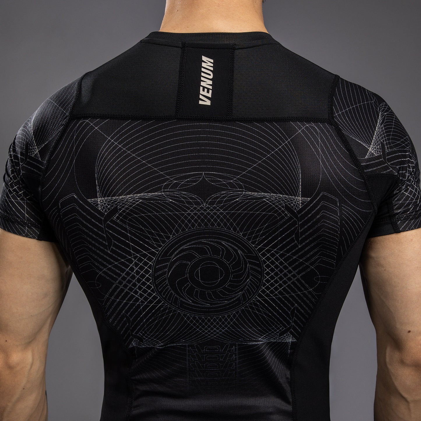 Venum G-Fit Air Men's Short Sleeve Rashguard - Deep Black/Desert Sand