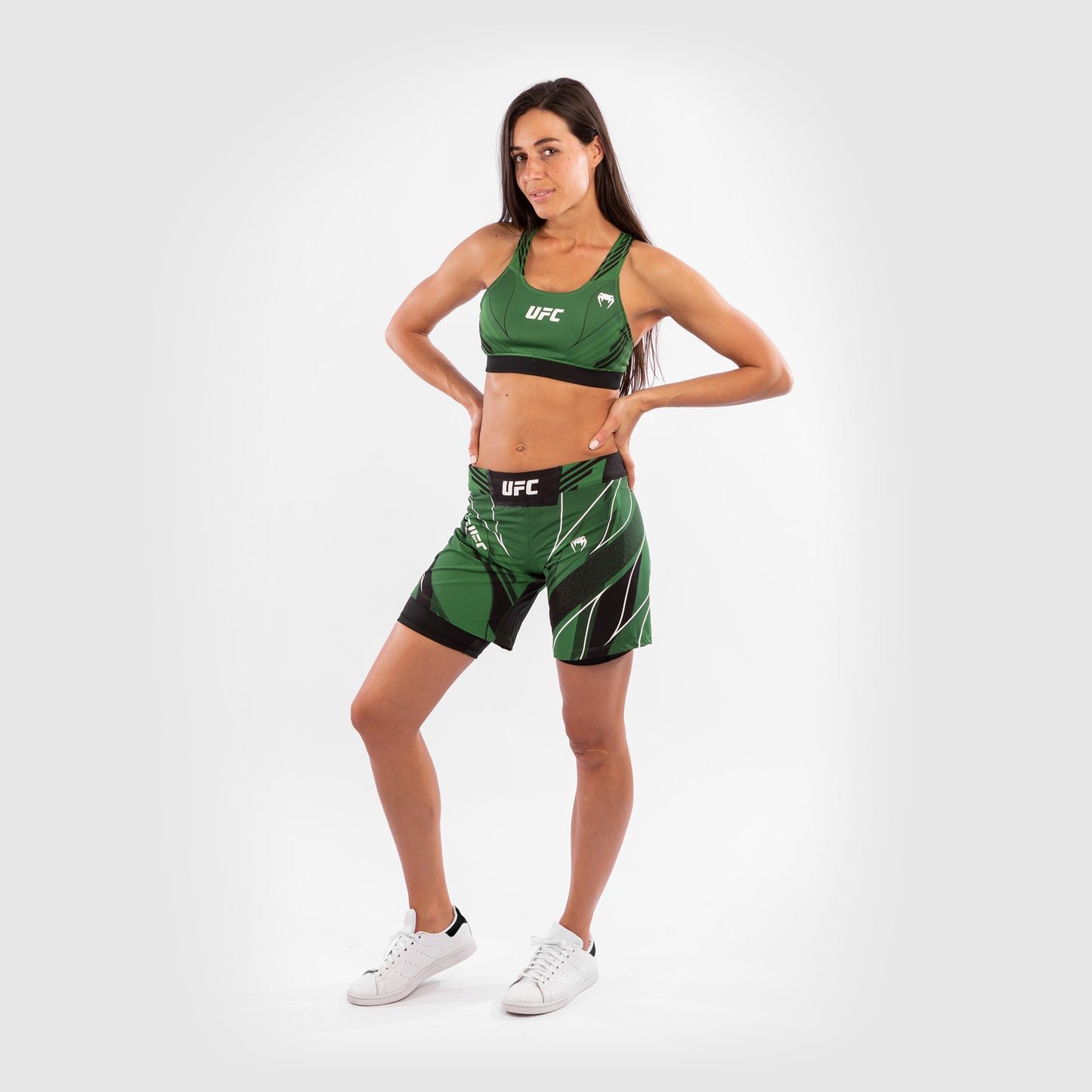 UFC Venum Authentic Fight Night Women's Shorts - Long Fit - Green