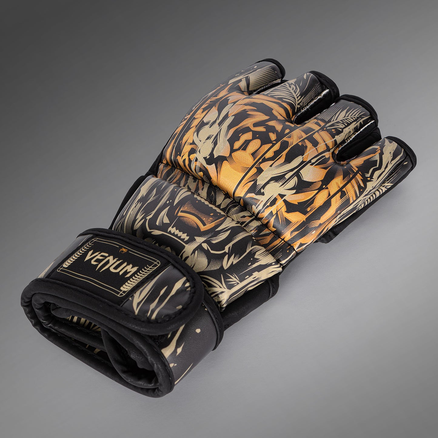 Venum Tiger MMA Gloves - Black/Neon Orange