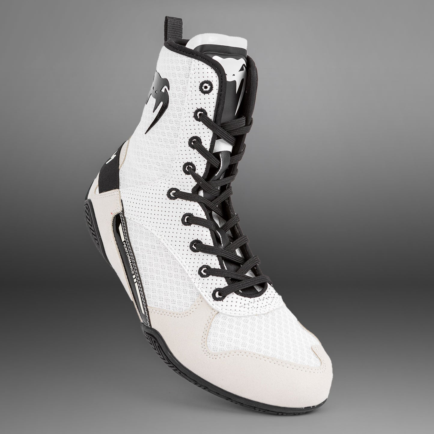 Venum Elite Boxing Shoes - White/Black