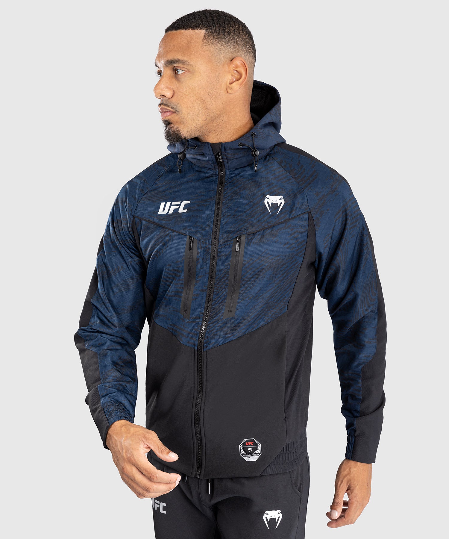 UFC Venum Authentic Fight Week Men's Zip Hoodie - Khaki - Venum