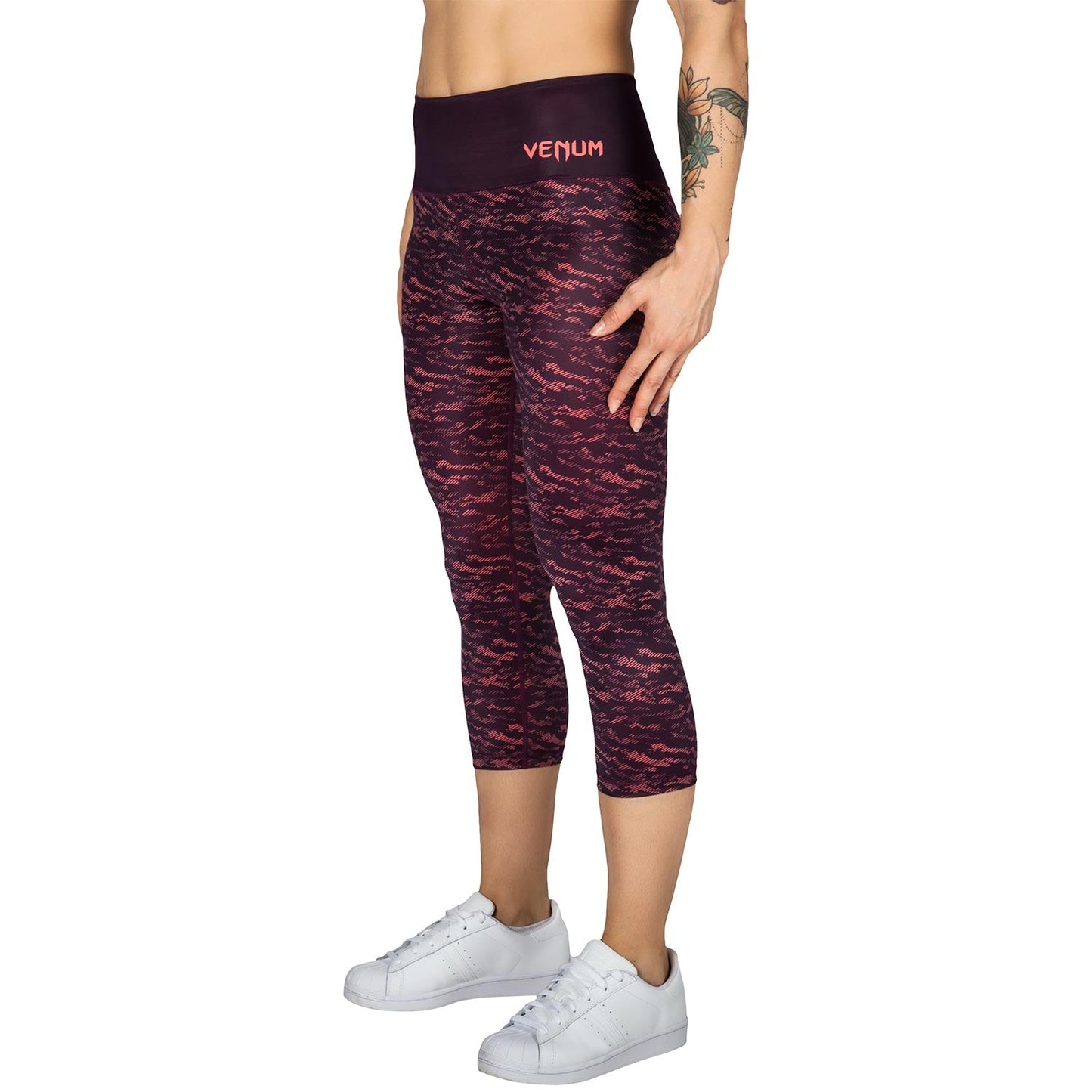 Venum Camoline Cropped Leggings - Black/Coral