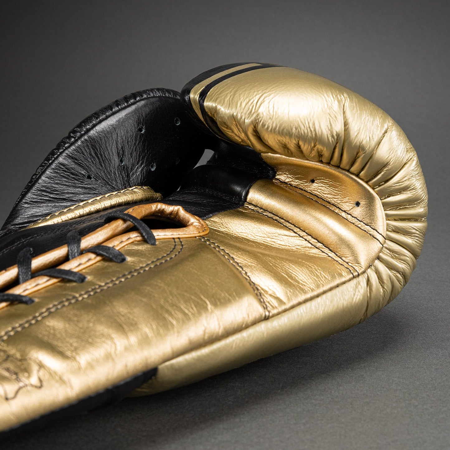 Venum Shield Pro Boxing Gloves with Laces - Black/Gold