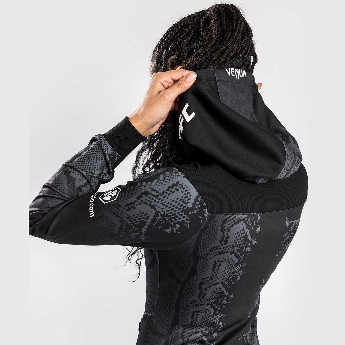 UFC Adrenaline by Venum Authentic Fight Night Women’s Walkout Hoodie - Black