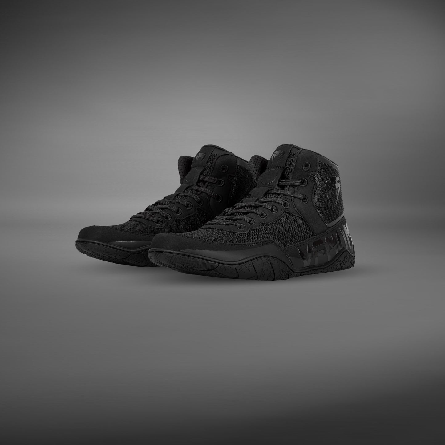 Venum Elite Wrestling Shoes - Black/Black