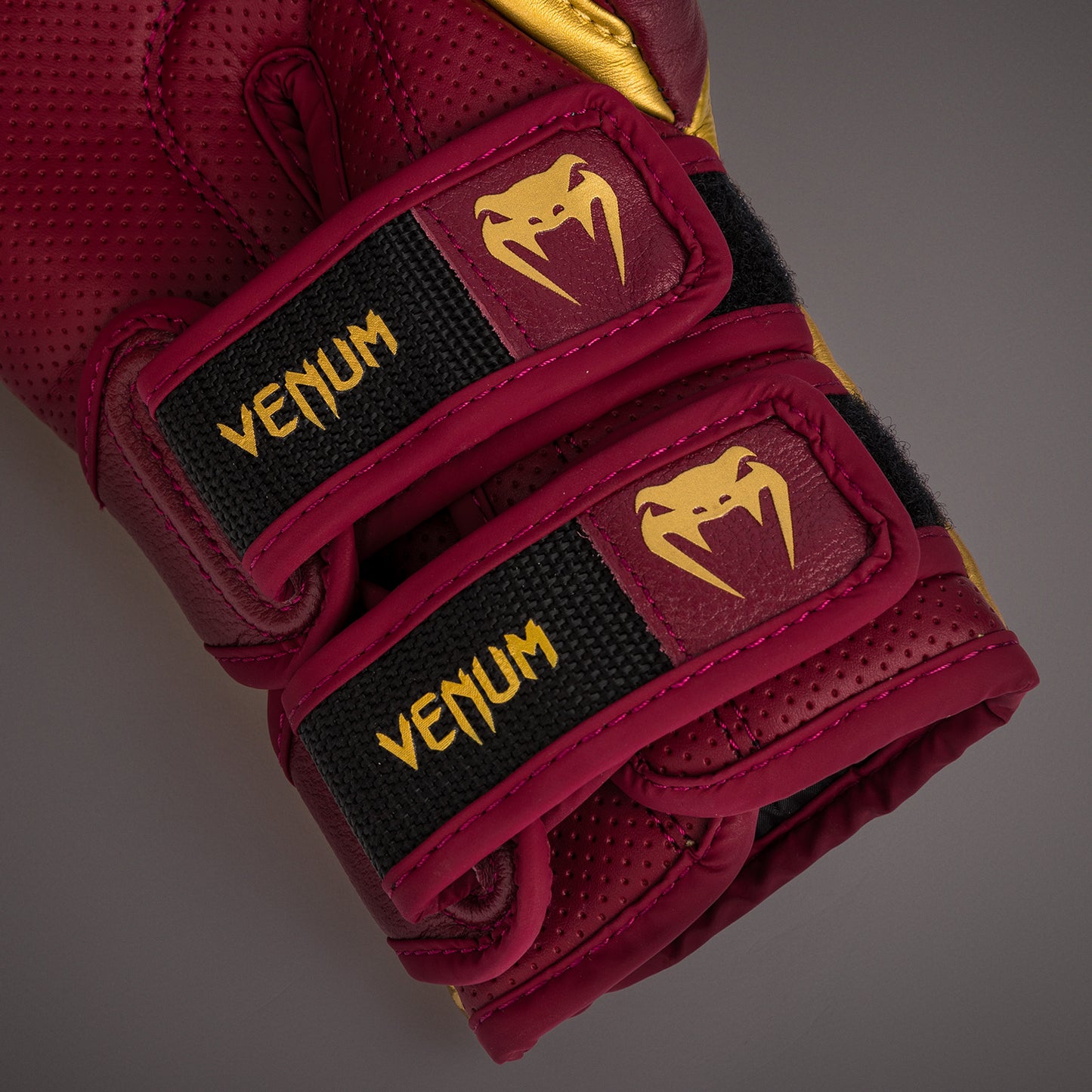 Venum Reverso Boxing Gloves - Cherry Red/Gold