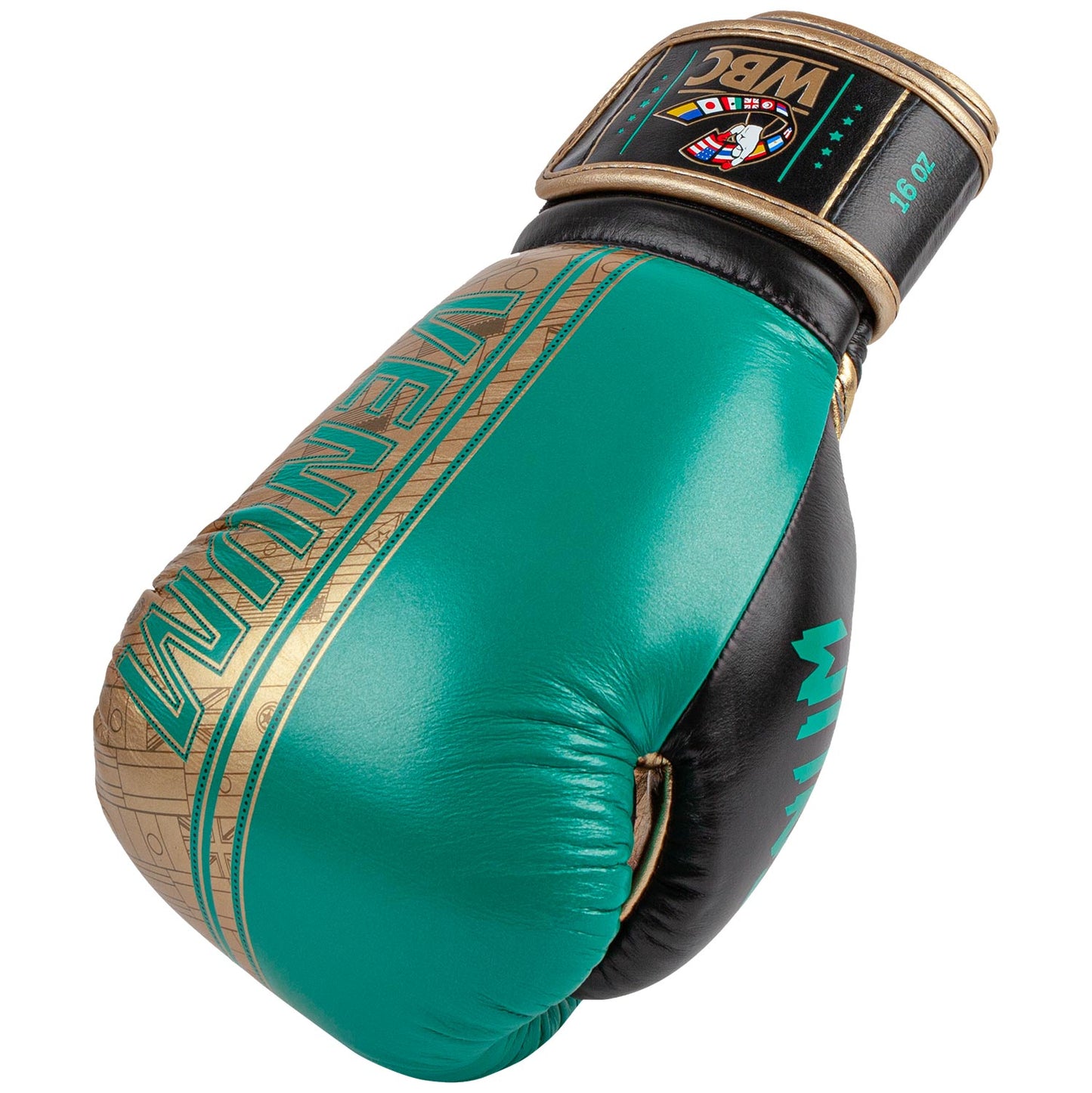 Venum Shield Pro Boxing Gloves WBC Limited Edition - Velcro - Green Metallic/Gold