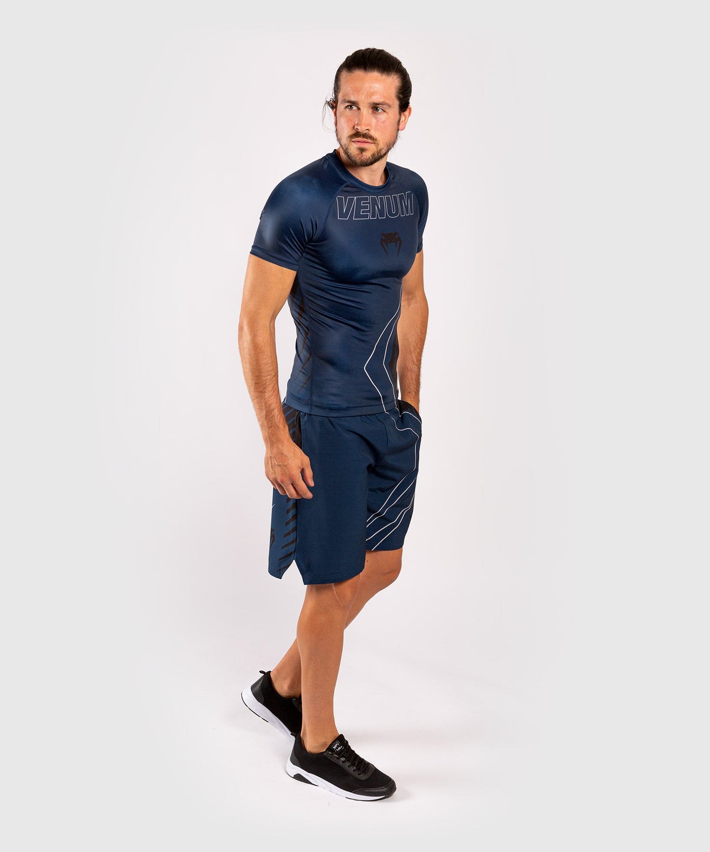 Venum Contender 5.0 Rashguard - Short sleeves - Navy/Sand