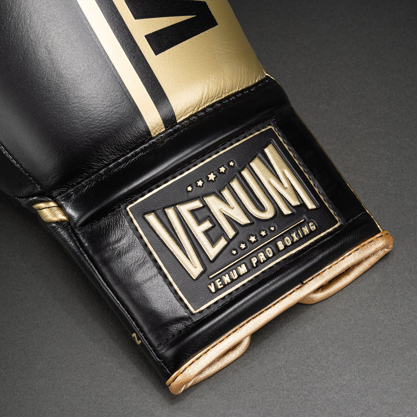Venum Shield Pro Boxing Gloves with Laces - Black/Gold