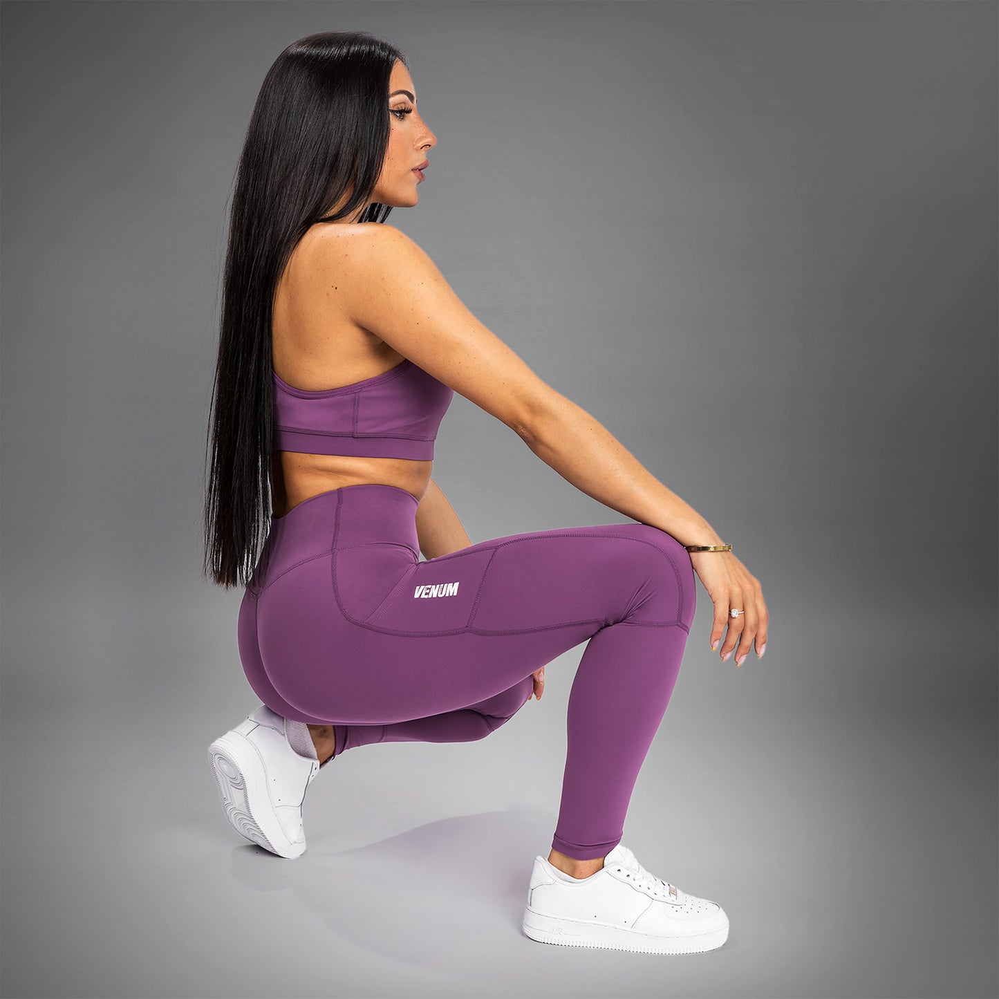 Venum Essential Performance Leggings - Dusky Orchid/Brushed Silver
