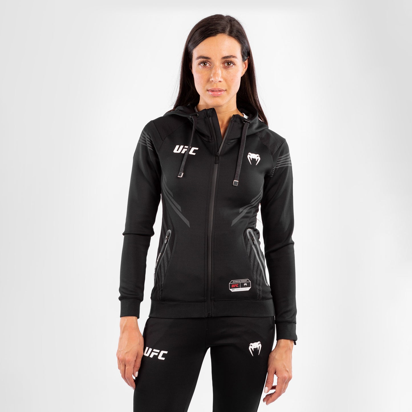UFC Venum Authentic Fight Night Women's Walkout Hoodie - Black