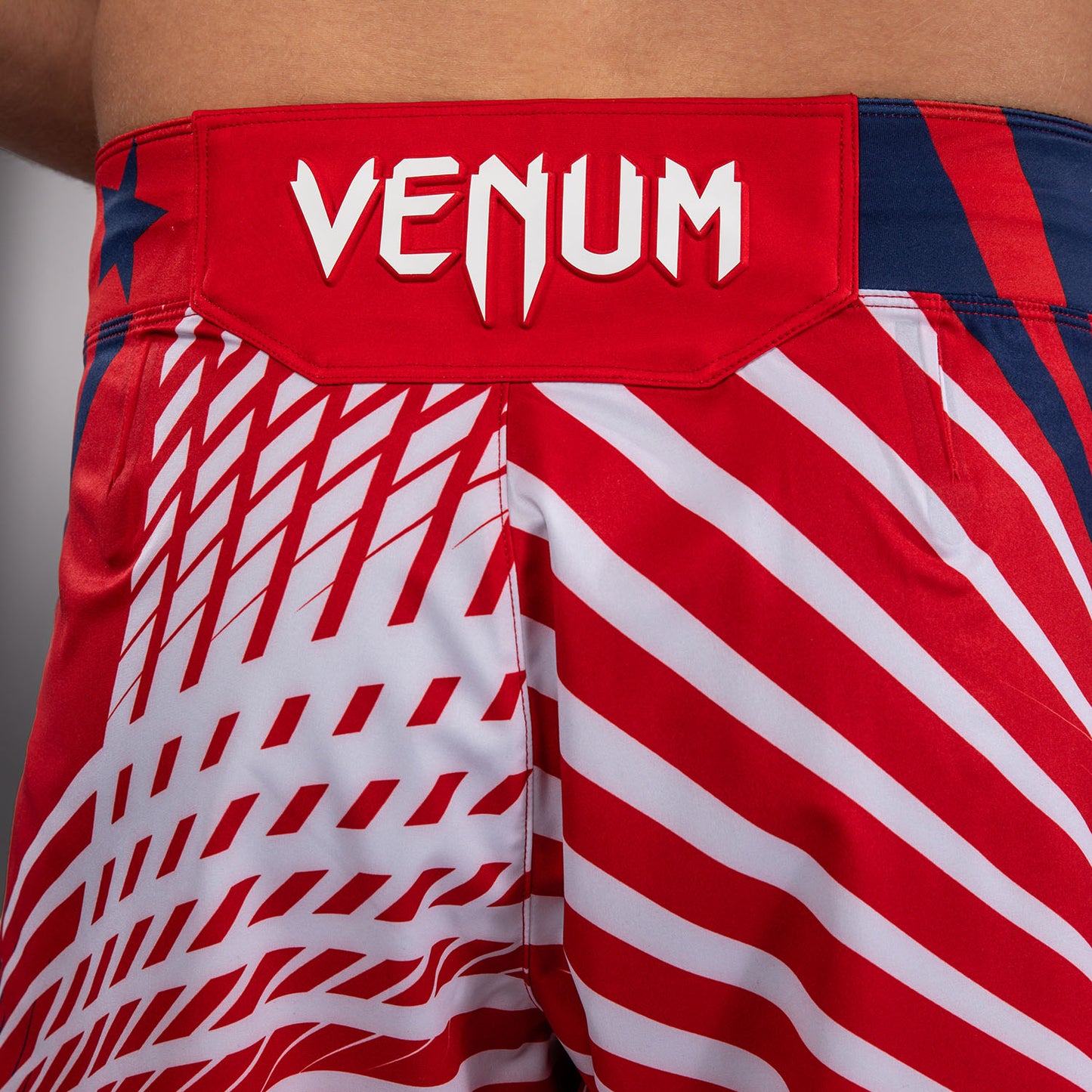 Men's Official UFC Freedom 250 by Venum Red Authentic Fight Night Short Fit Fight Short
