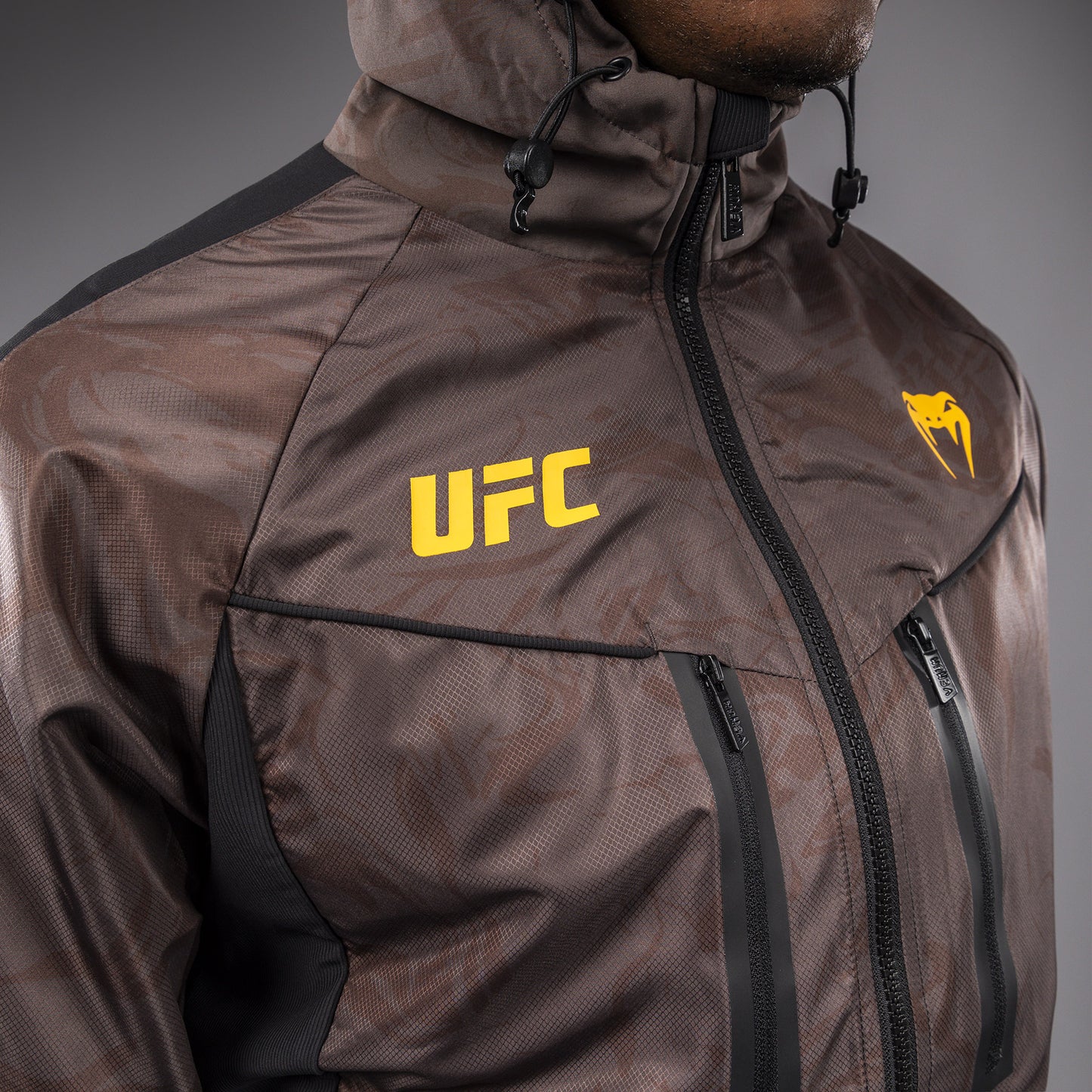 UFC Fusion by Venum Fight Week Men’s Zip Hoodie - Earthen Brown