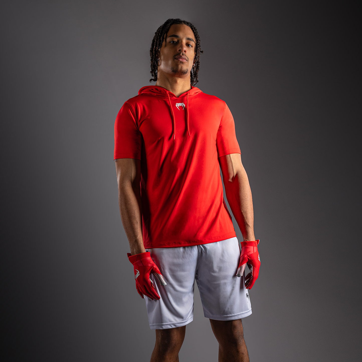 Venum Elite Short Sleeve Dry-Tech Hoodie - Red