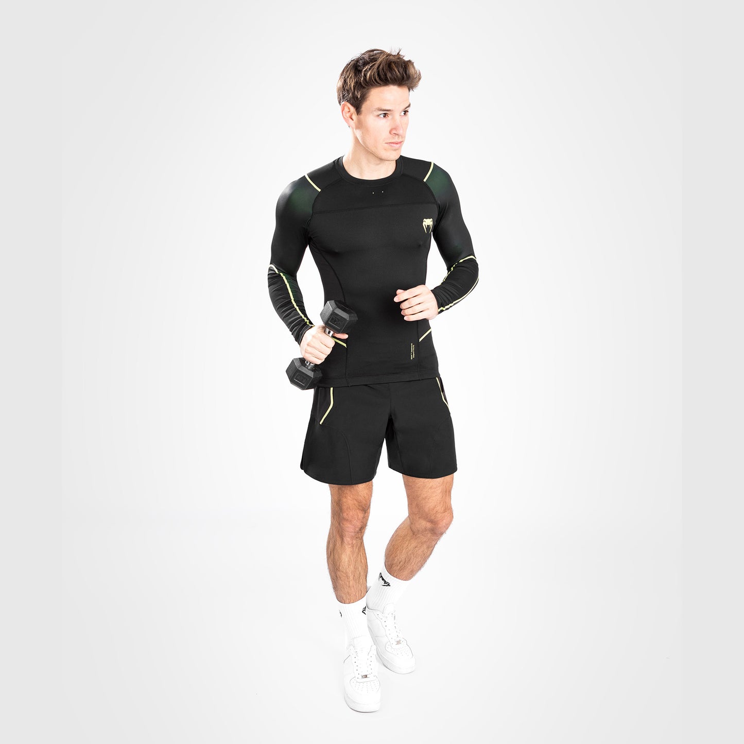 Venum Fusion 2.0 Rashguard long sleeves - Black/Yellow