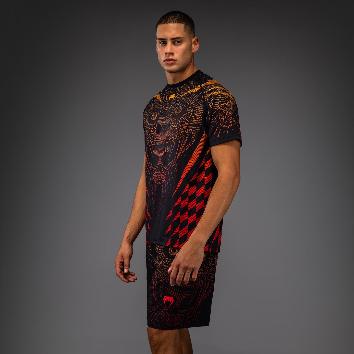 Venum Quetzal Fury Dry-Tech T-Shirt - Black/Fury Red/ Tangerine
