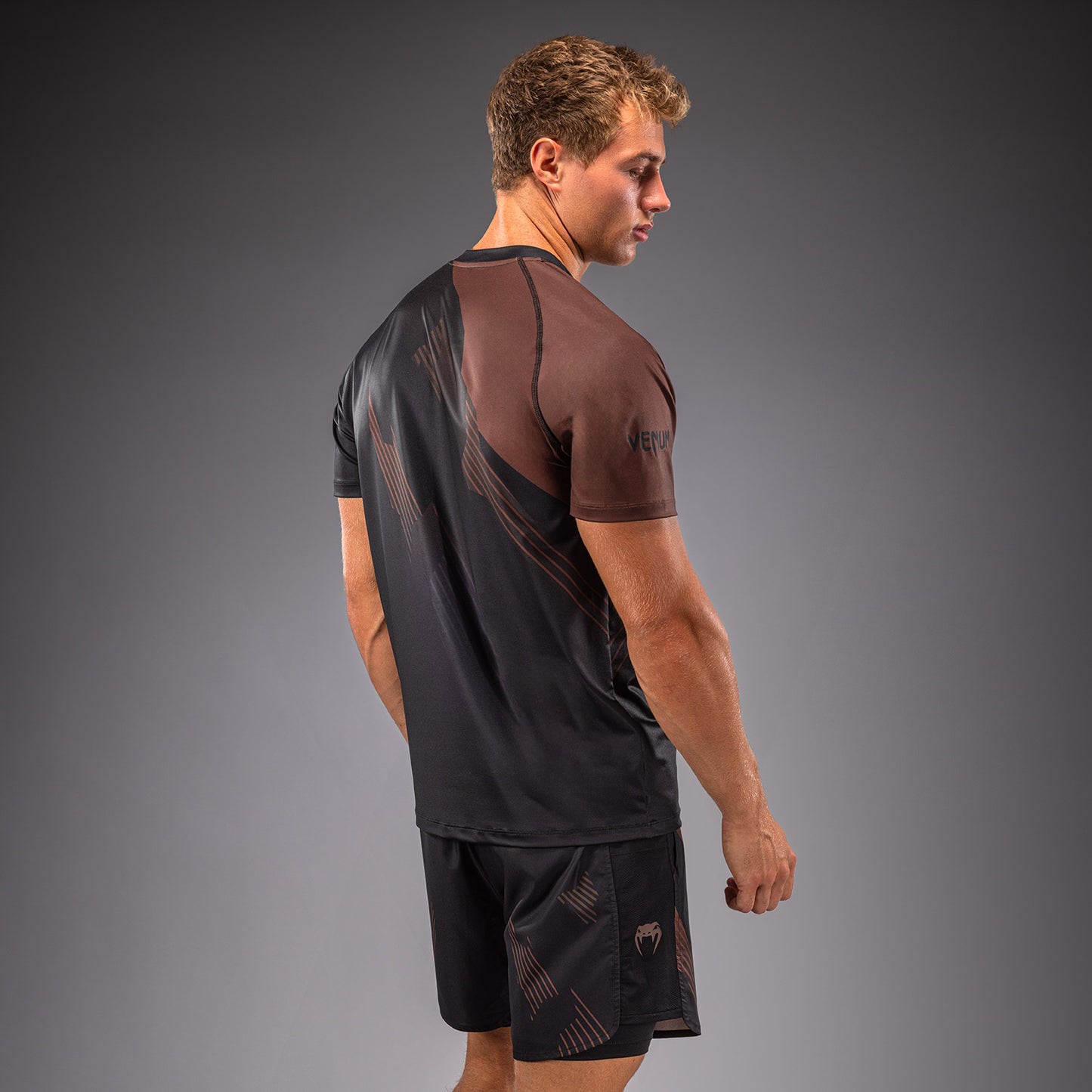 Venum No-Gi 6.0 Dry Tech T-Shirt - Black/Brown