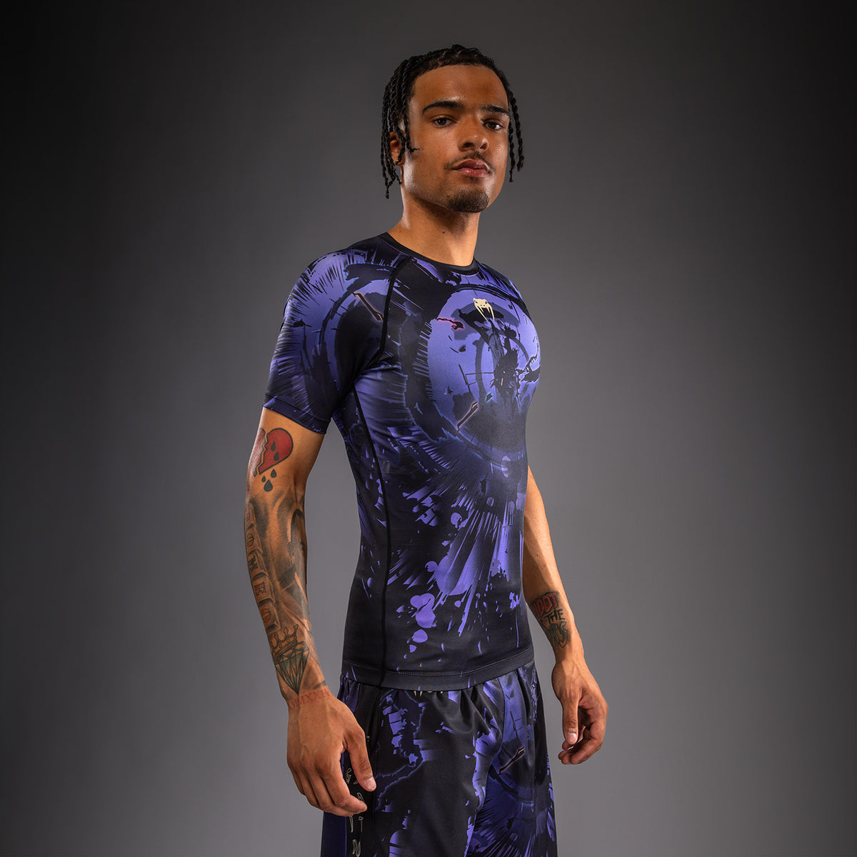 Jujutsu Kaisen x Venum Gojo Short Sleeve Rashguard - Purple