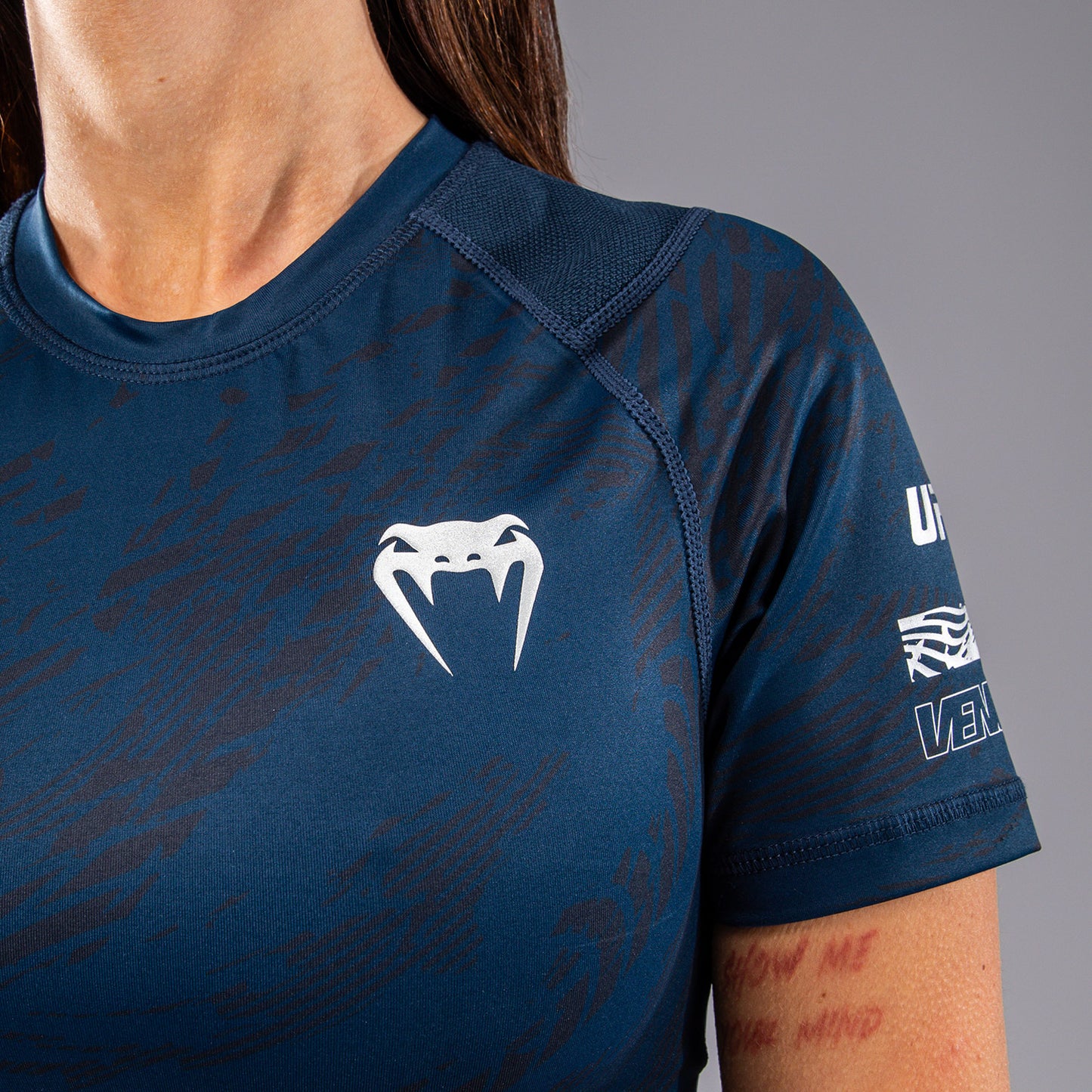 UFC Fusion by Venum Fight Week Women’s Performance Short Sleeve Rashguard - Oceanic Blue