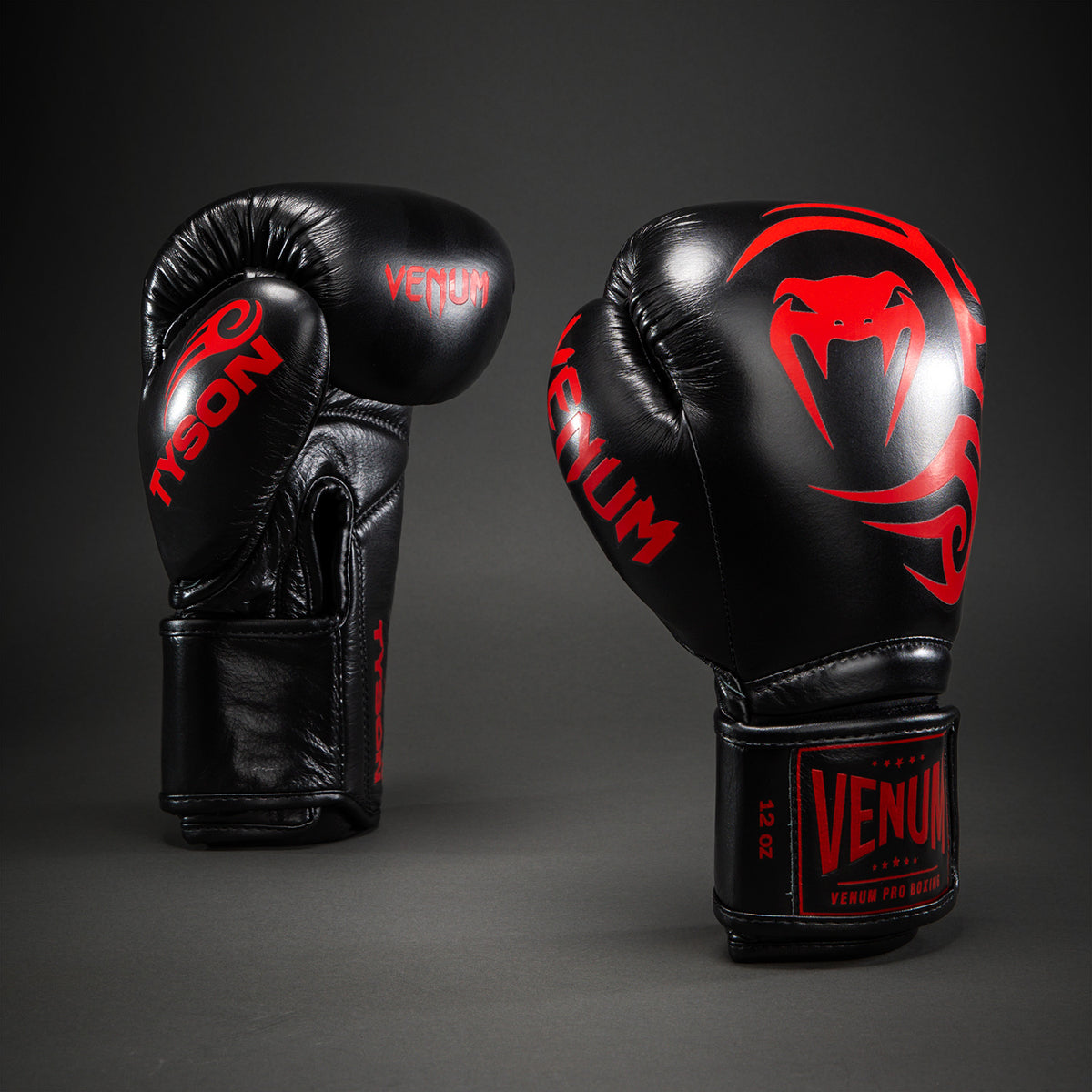 Venum Giant 2.0 Mike Tyson Pro Boxing Gloves - Black/Red + Drawstring bag