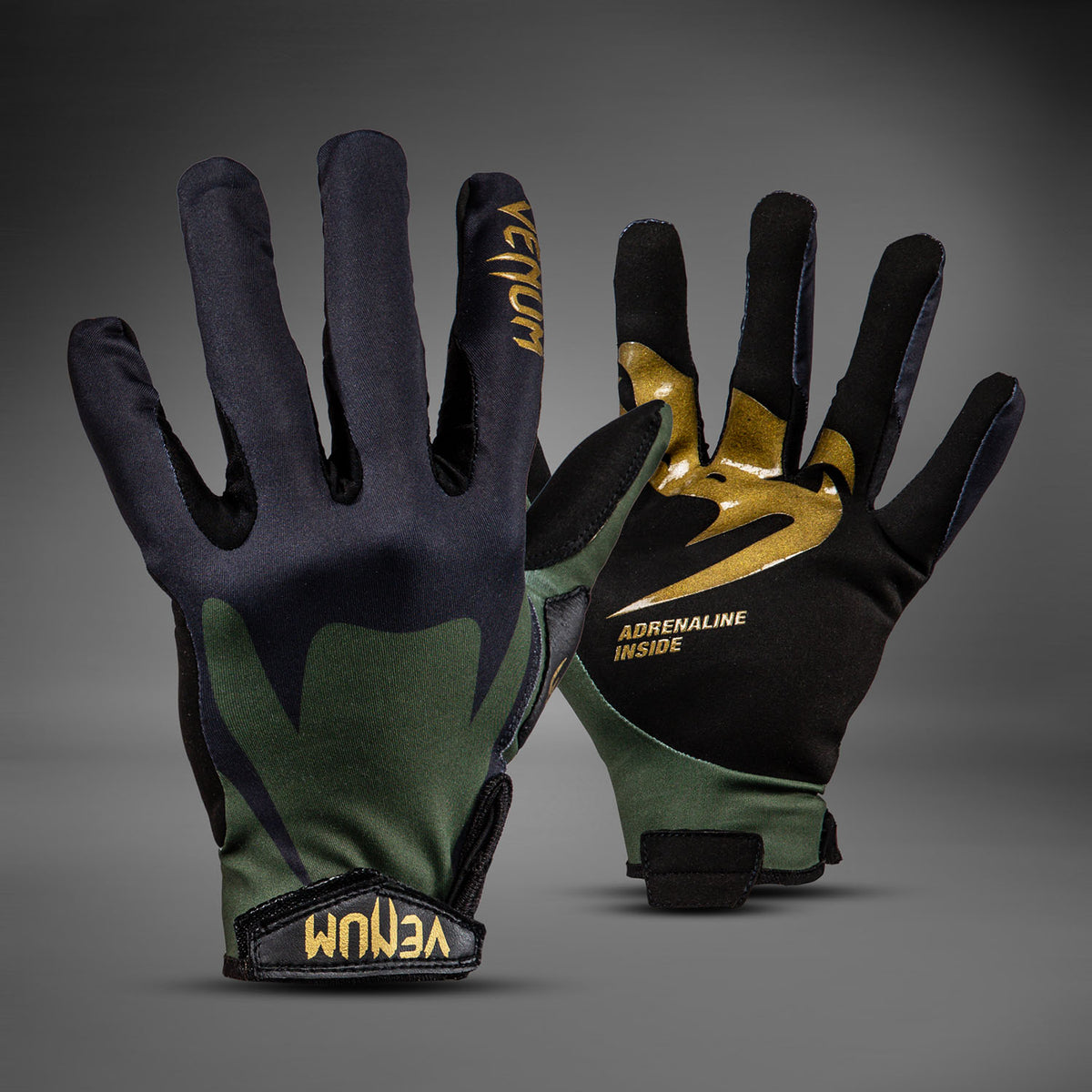 Venum MX Summer Motorbike Gloves - Black/Green/Gold