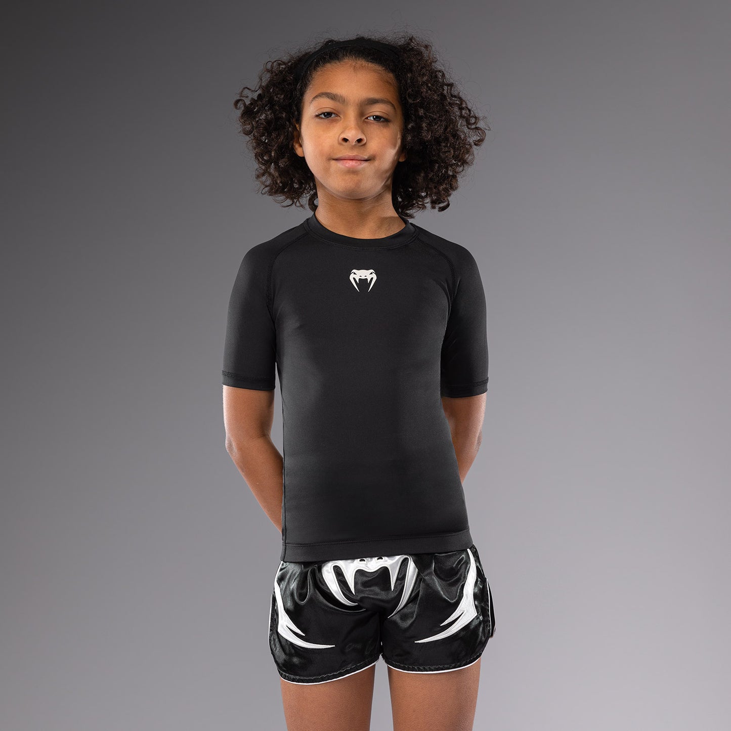 Venum Contender Kids Rashguards Short Sleeves - Black