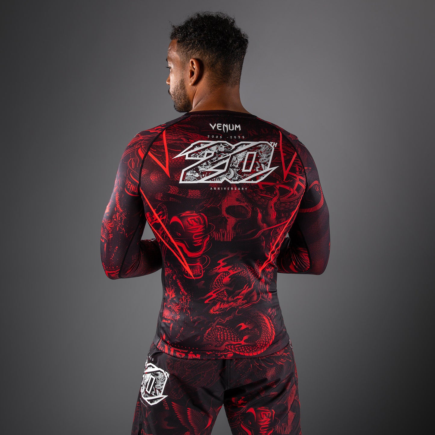 Venum 20th Anniversary Long Sleeve Rashguard - Black/Red