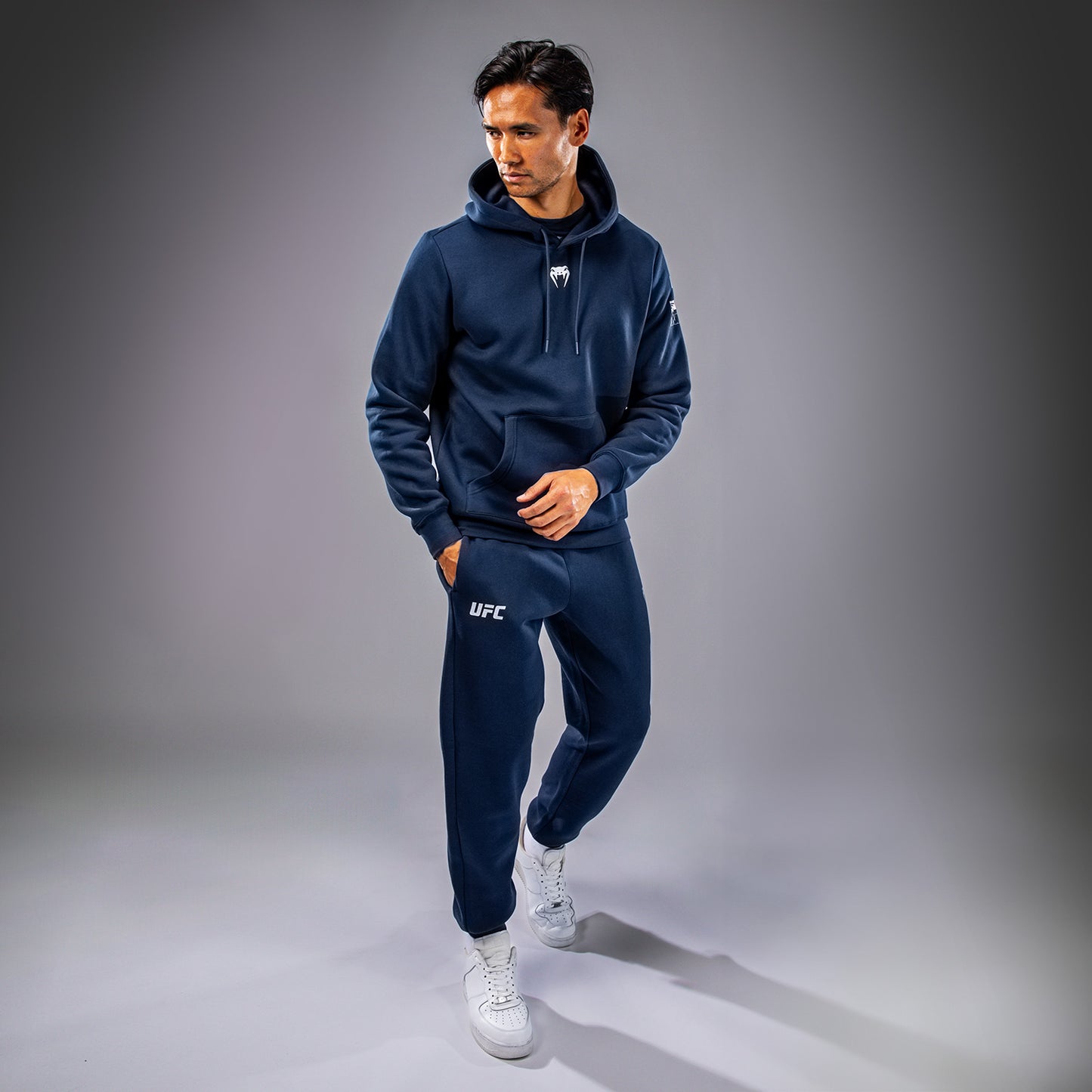 UFC Fusion by Venum Fight Week Men’s Pullover Hoodie - Solid Oceanic Blue