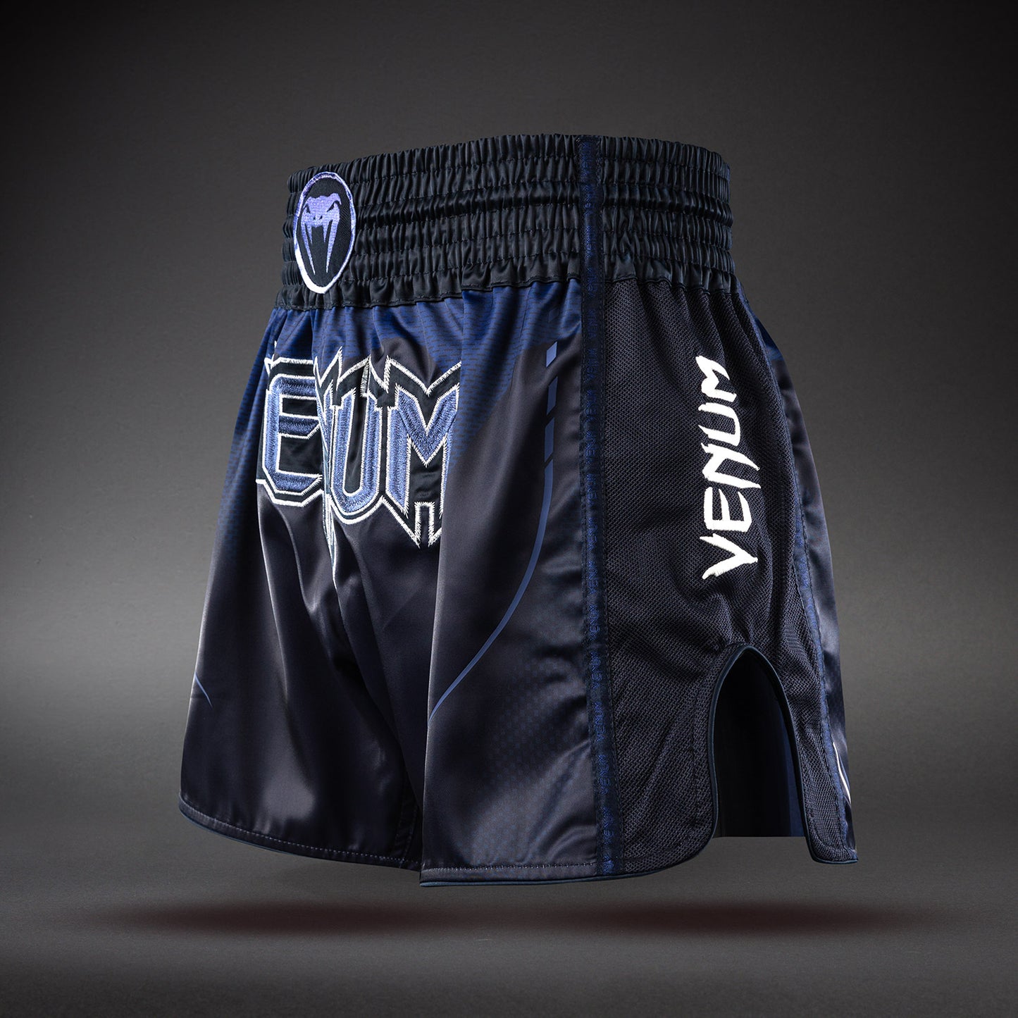 Venum G-Core Muay Thai Shorts - Navy Blue/White