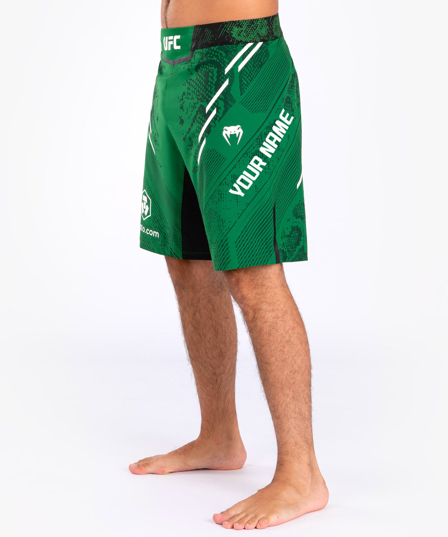 UFC Adrenaline by Venum Personalized Authentic Fight Night Men's Fight Short - Long Fit - Green