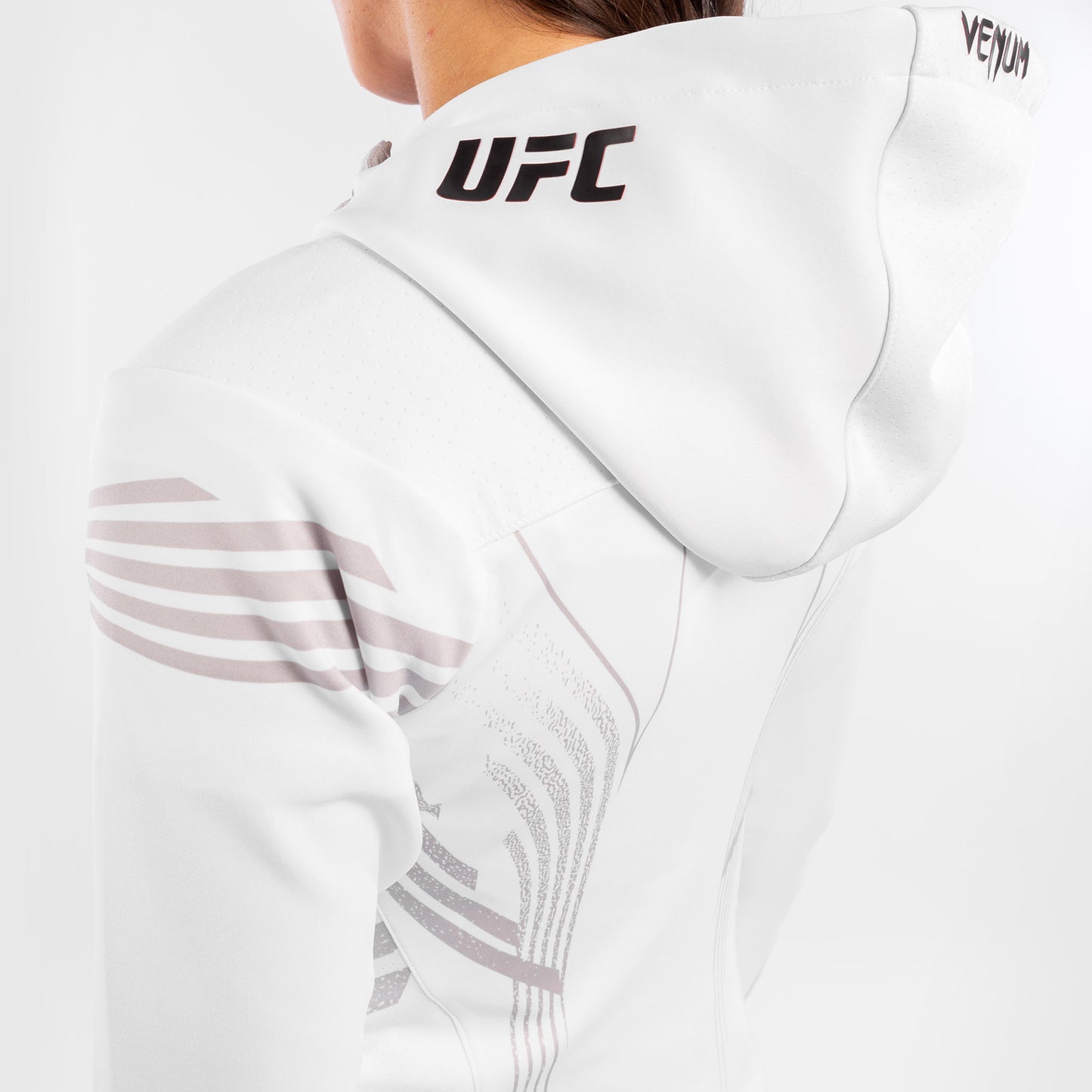 UFC Venum Personalized Authentic Fight Night Women's Walkout Hoodie - White