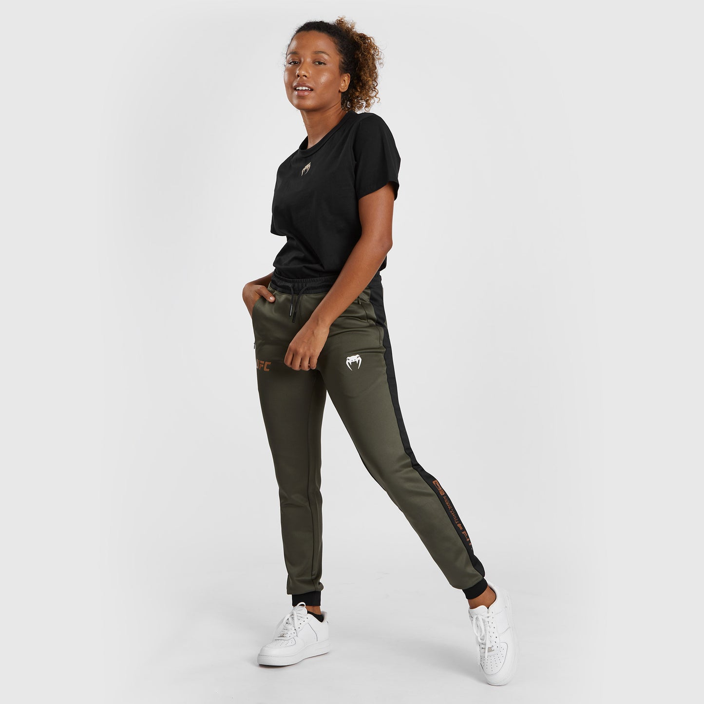UFC Adrenaline by Venum Fight Week  Women’s Performance Jogging Pants - Khaki/Bronze