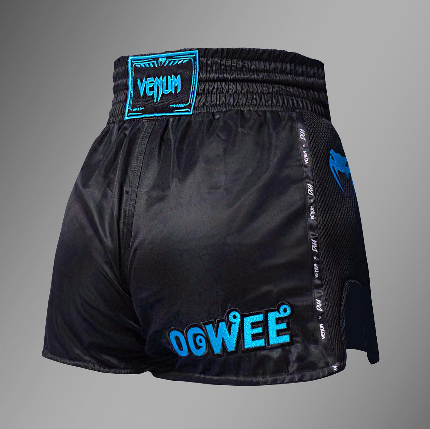Venum x Dua Muay Thai Shorts - Black/Electric Blue