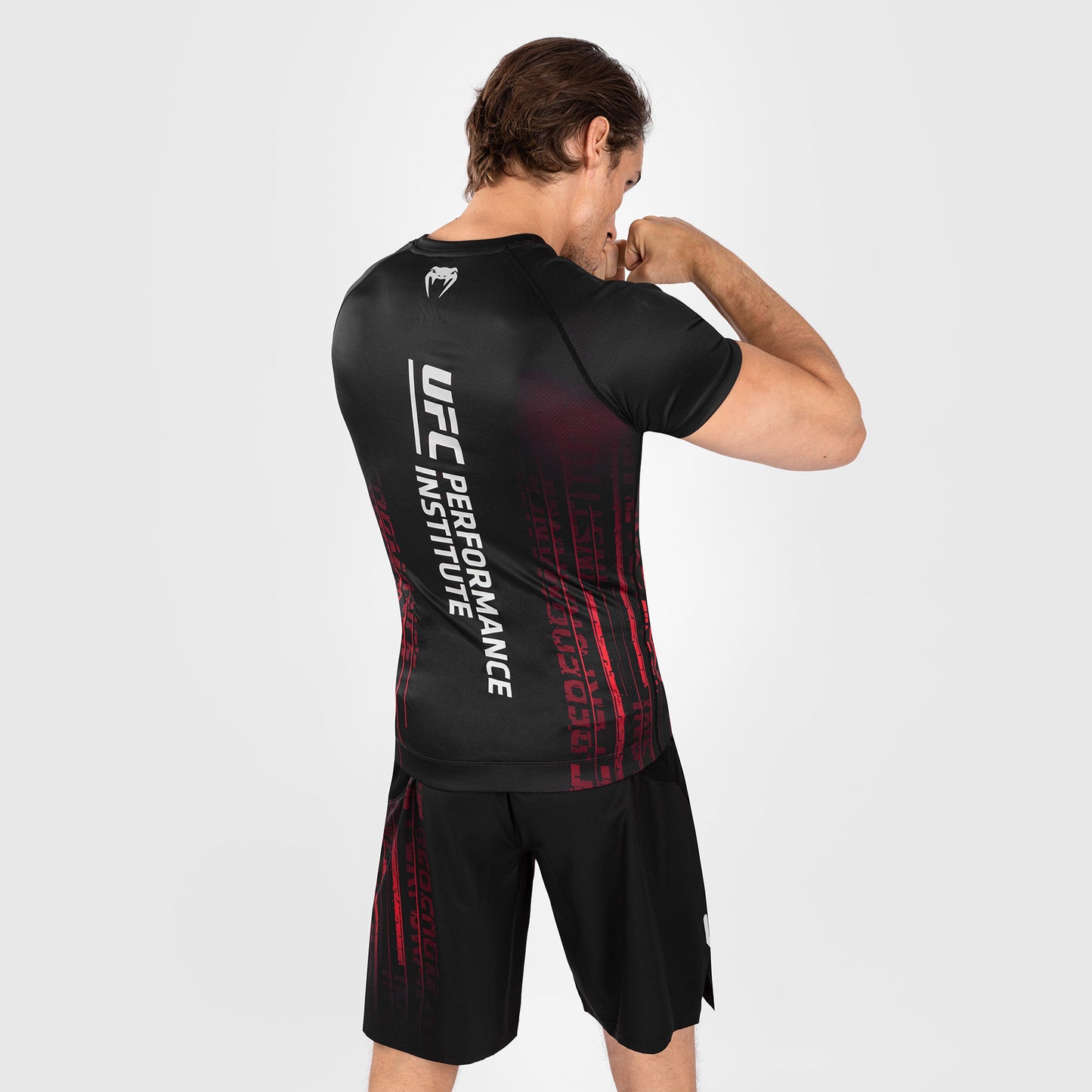 UFC Venum Performance Institute 2.0 Men’s Short-Sleeve Rashguard - Black/Red