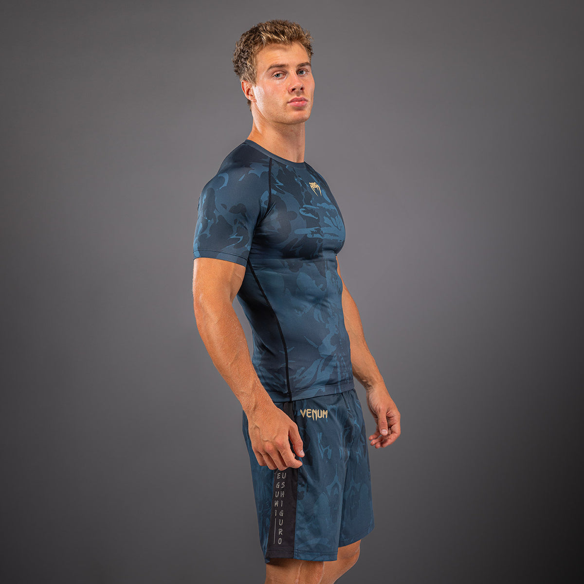 Jujutsu Kaisen x Venum Fushiguro Short Sleeve Rashguard - Ocean Blue