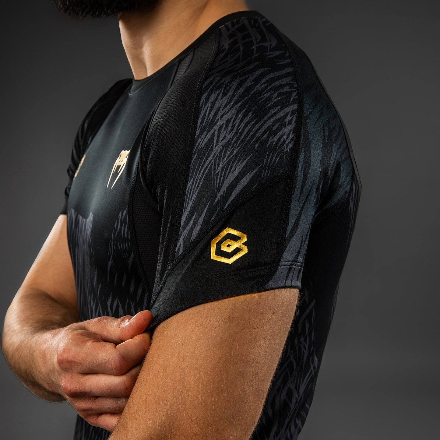 Venum x Chimaev Rashguards - Black/Grey
