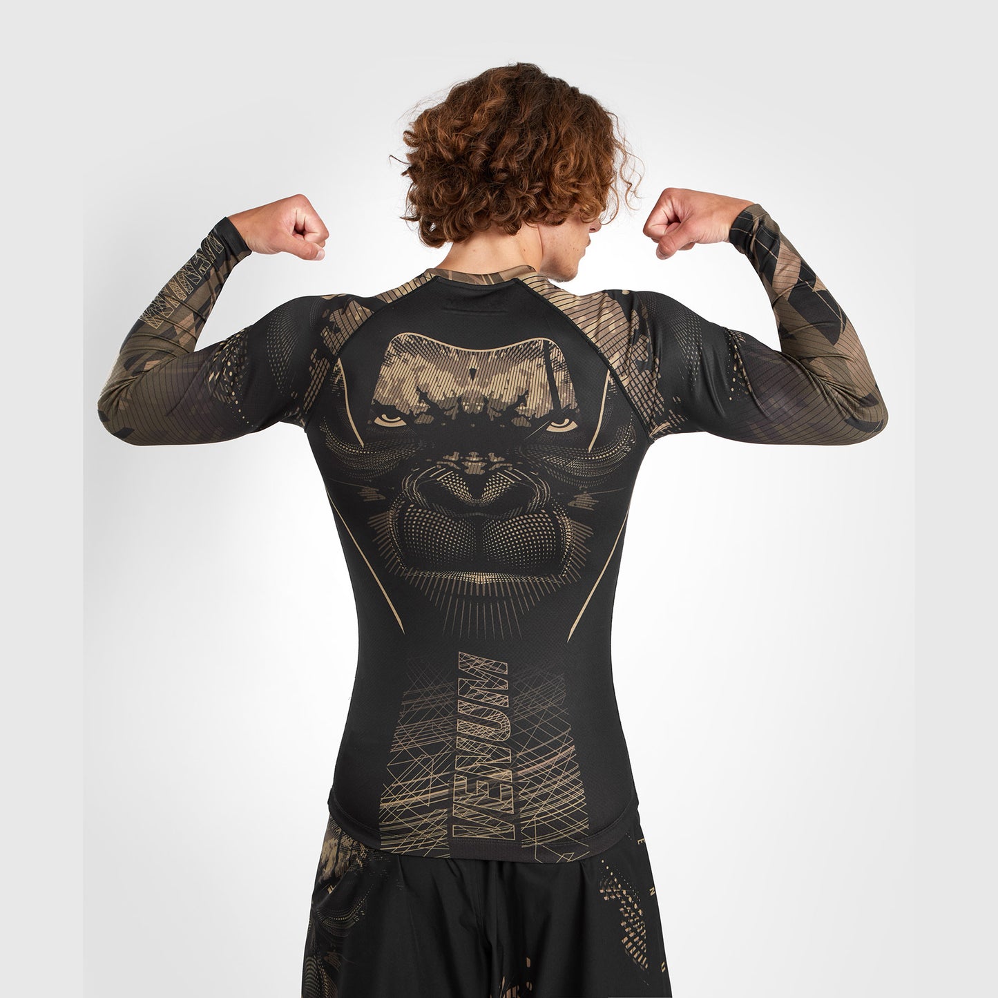 Venum Gorilla Jungle Rashguard Long Sleeves - Black/Sand