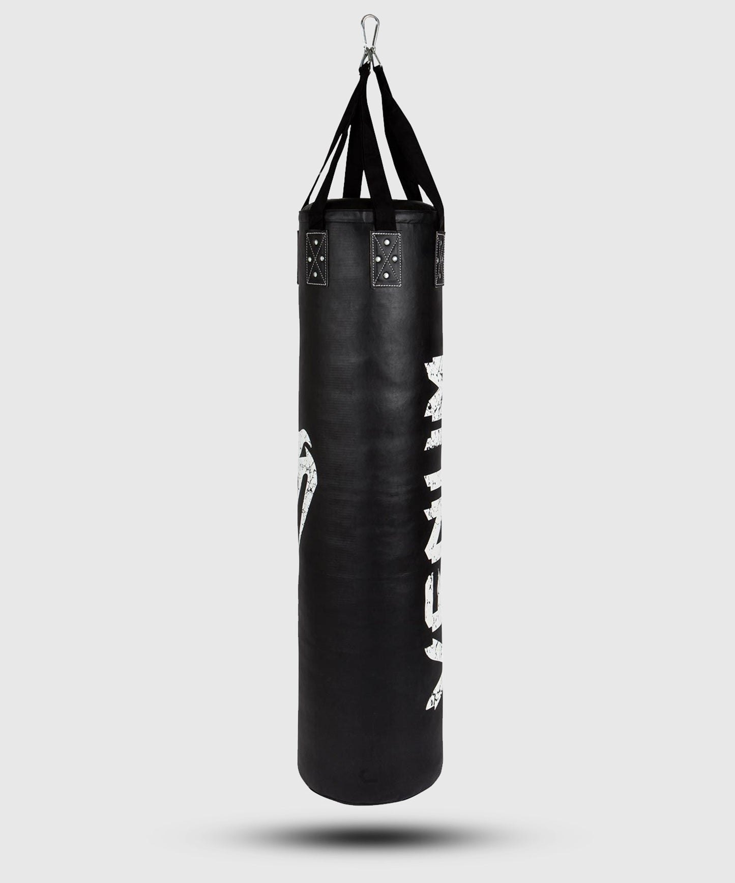 Venum Challenger Heavy bag + Ceiling Hook - Black/White - Filled - 130cm