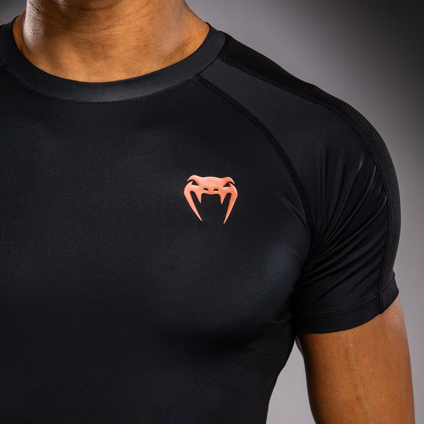 Venum Thunder Dragon Short Sleeves Rashguard - Black/Grey/Copper