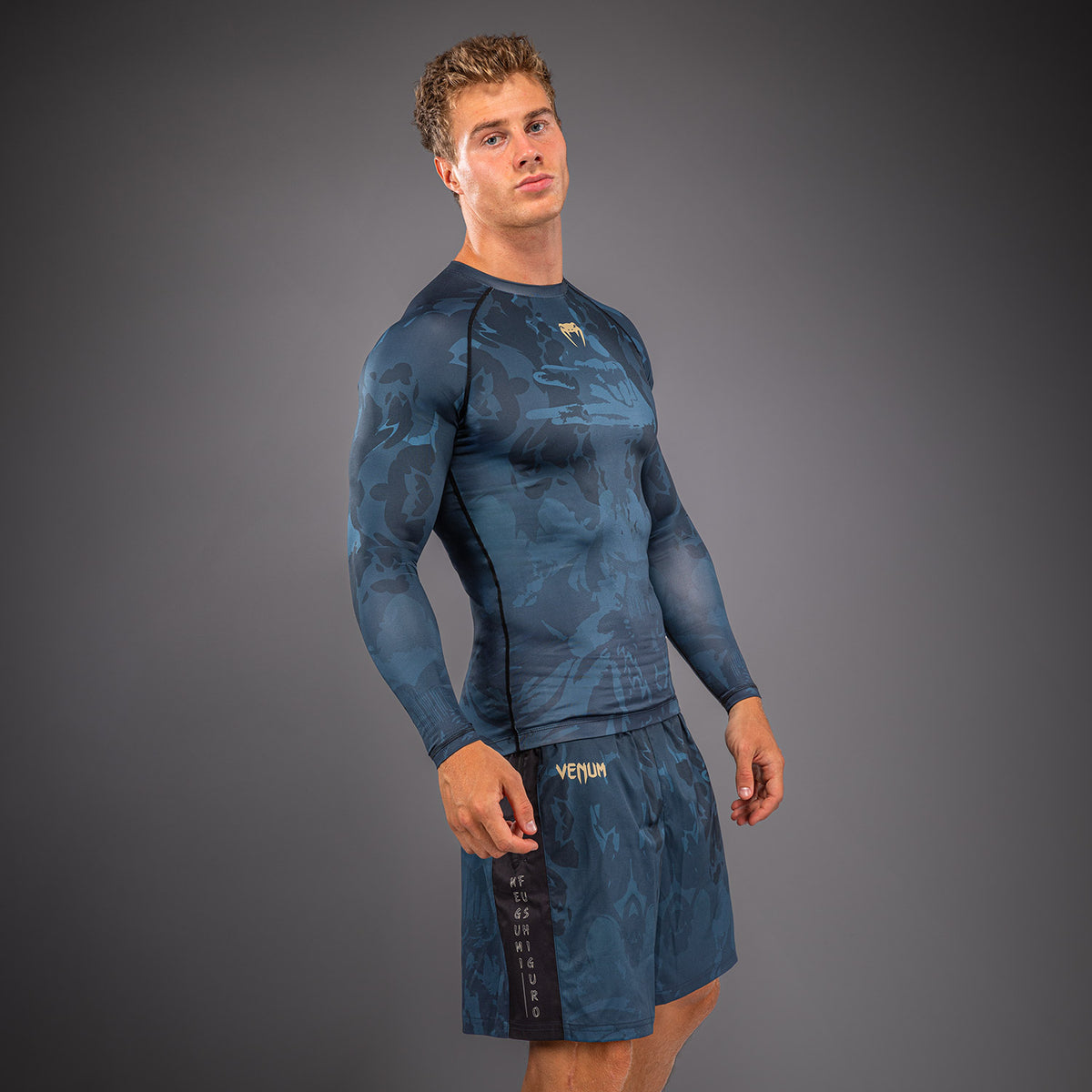 Jujutsu Kaisen x Venum Fushiguro Long Sleeve Rashguard - Ocean Blue