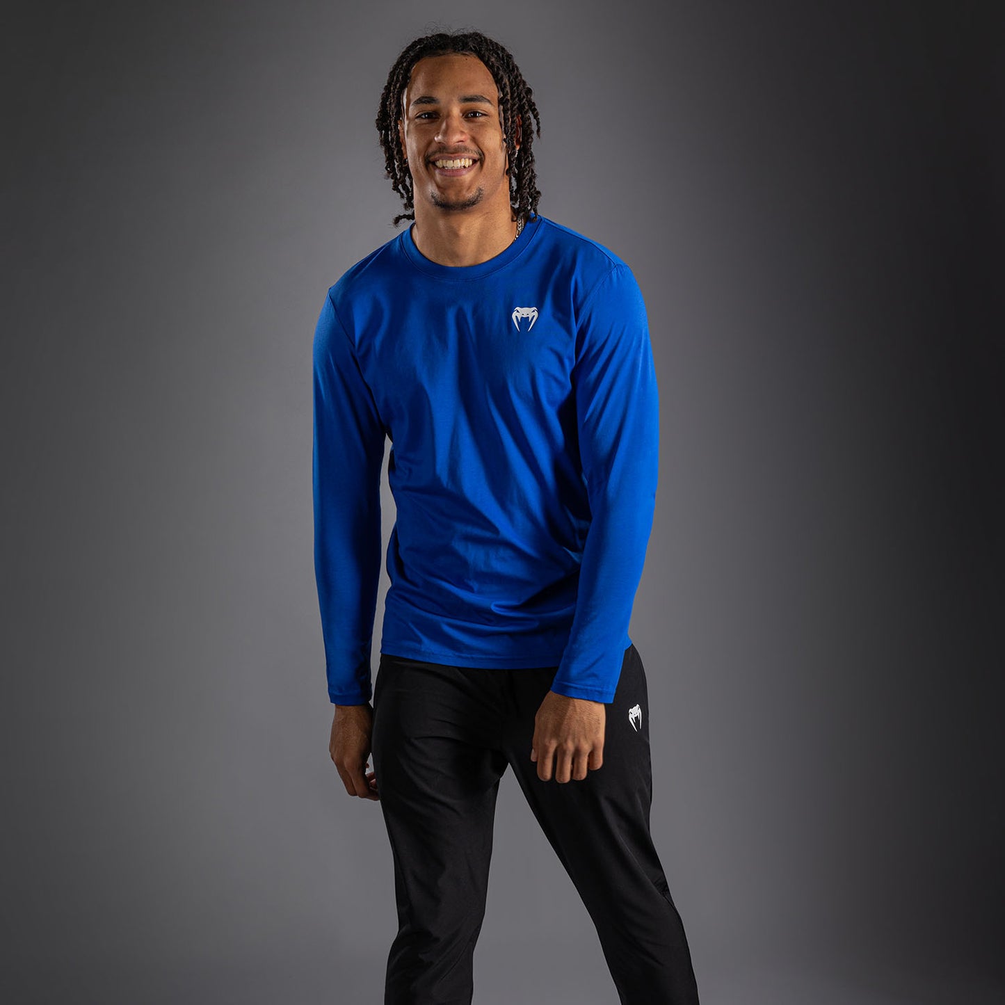 Venum Lineup Long Sleeve T-Shirt - Royal blue/White