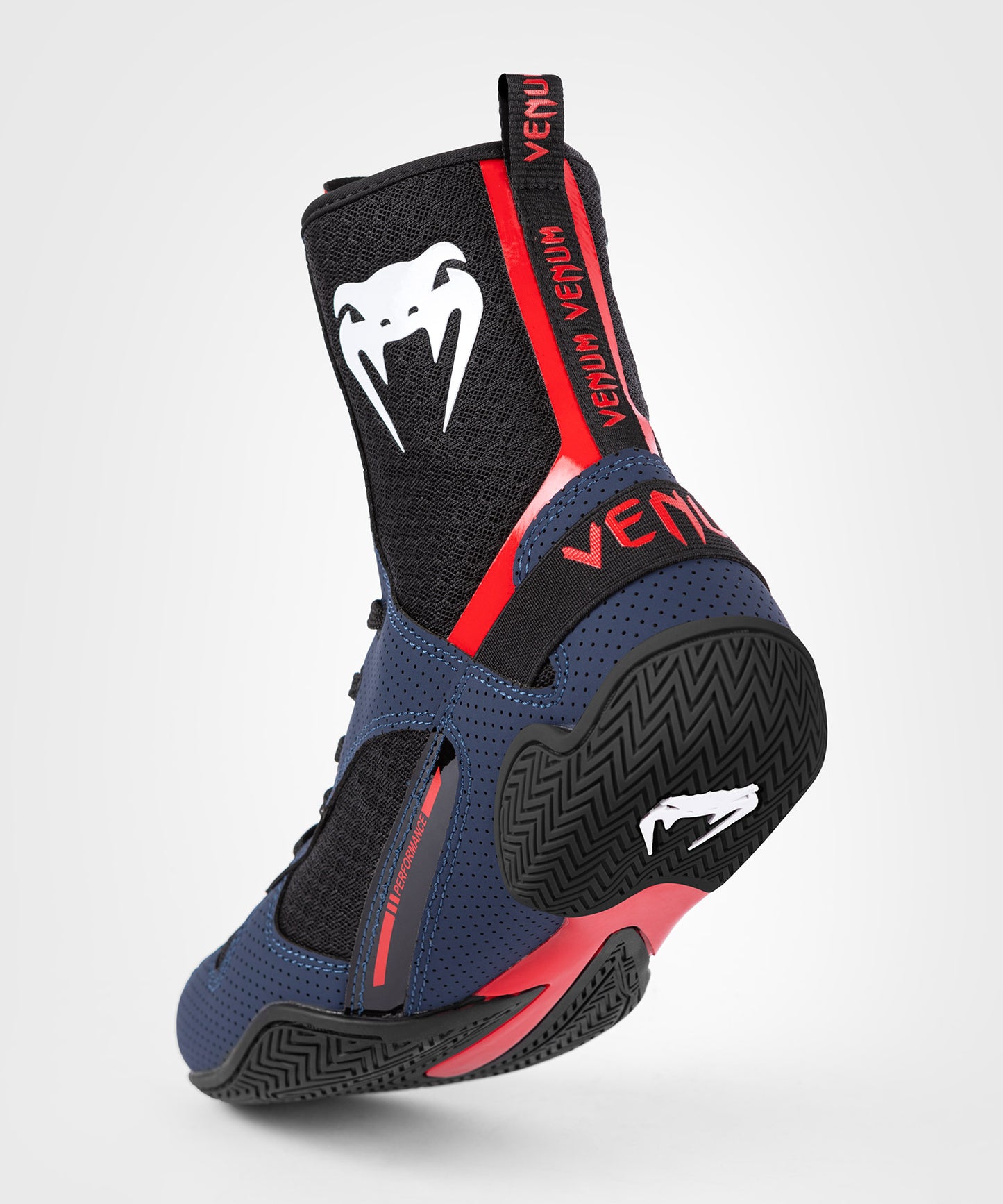 Venum Elite Boxing Shoes - Navy/Black/Red