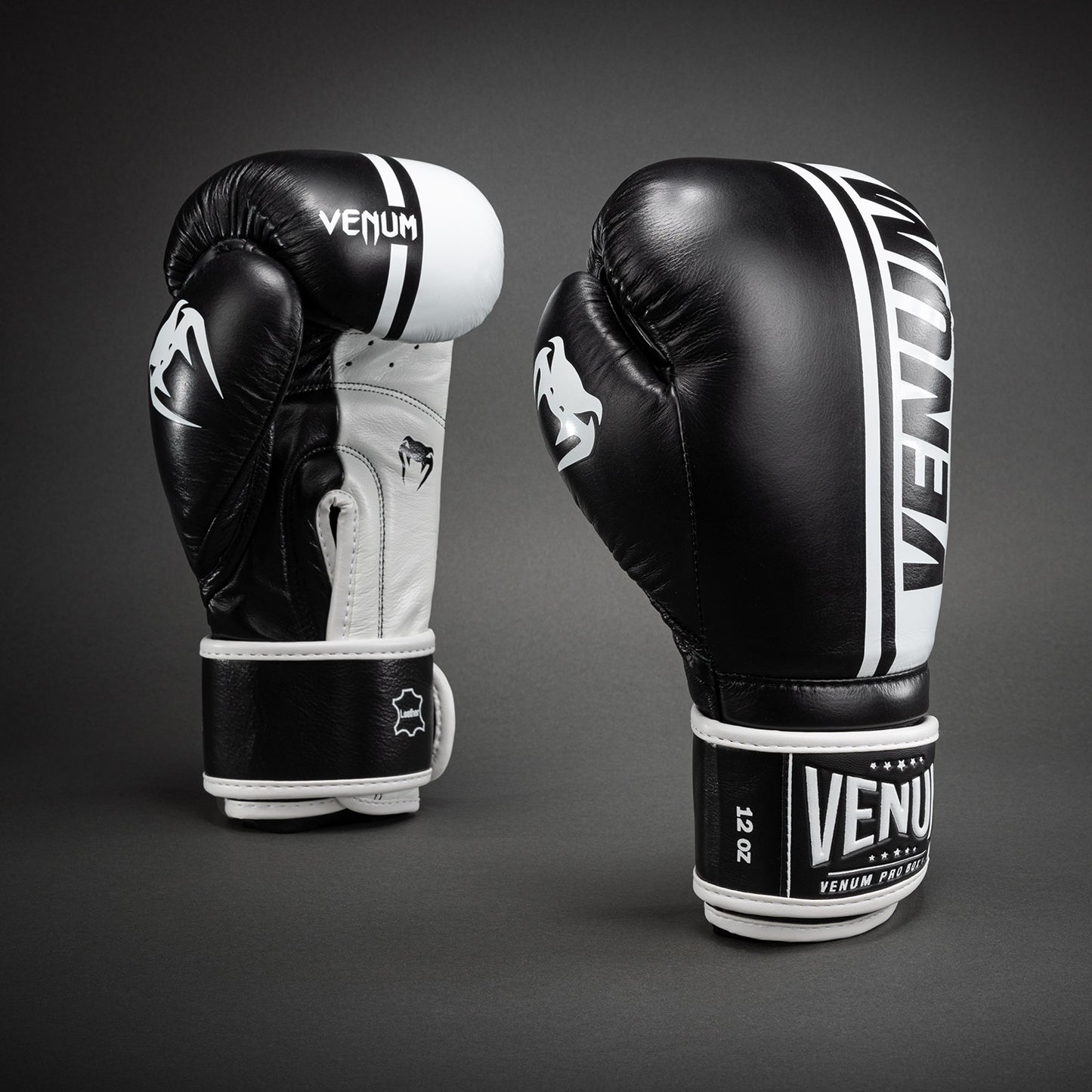 Venum Shield Pro Boxing Gloves with Velcro - Black/White