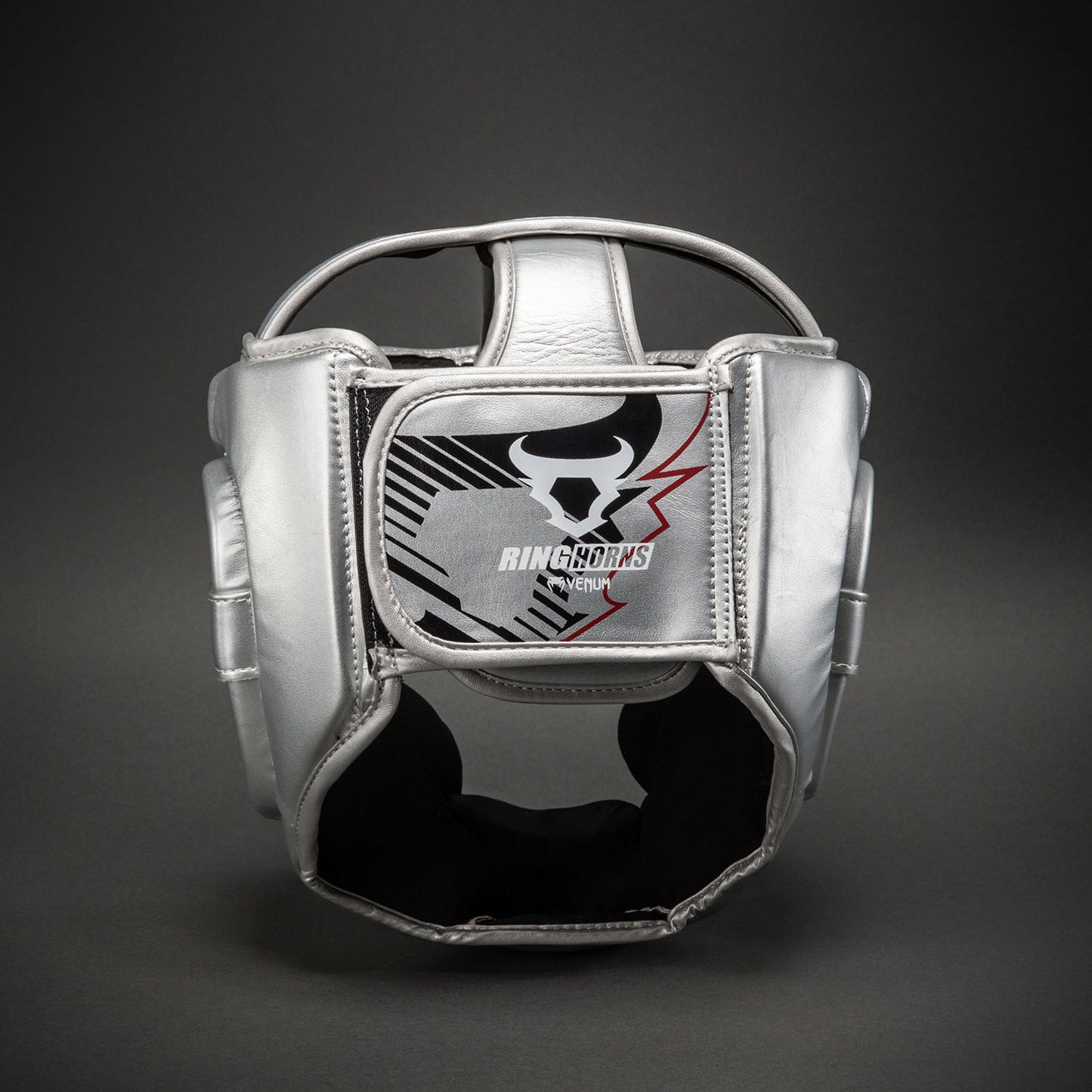 Ringhorns Charger by Venum Headgear- Silver/Black